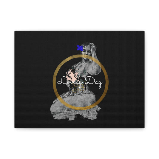 Canvas Wall Art Lovely Day Sensual Posed Woman Stretched Print, 1.25