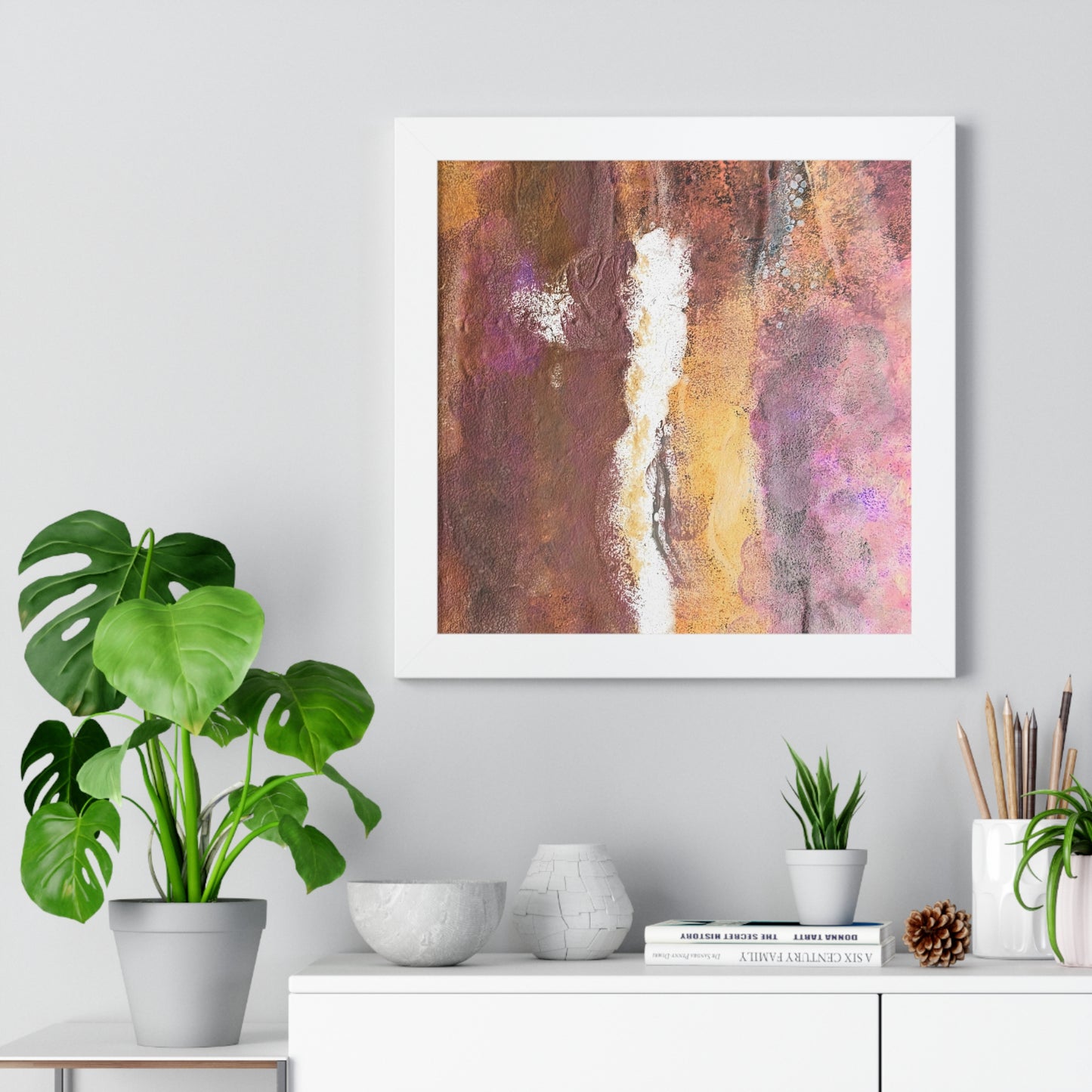 Framed Vertical Poster Rustic Fire by Its A Art Vibe