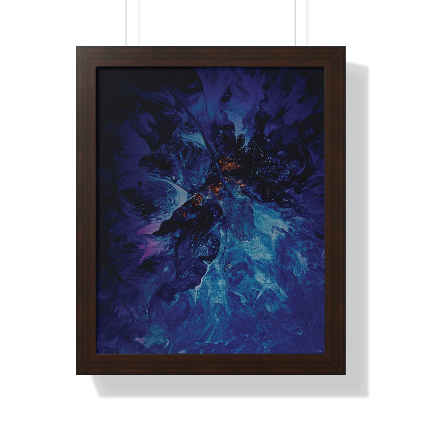 Framed Vertical Poster by Its A Art Vibe Blue Ice