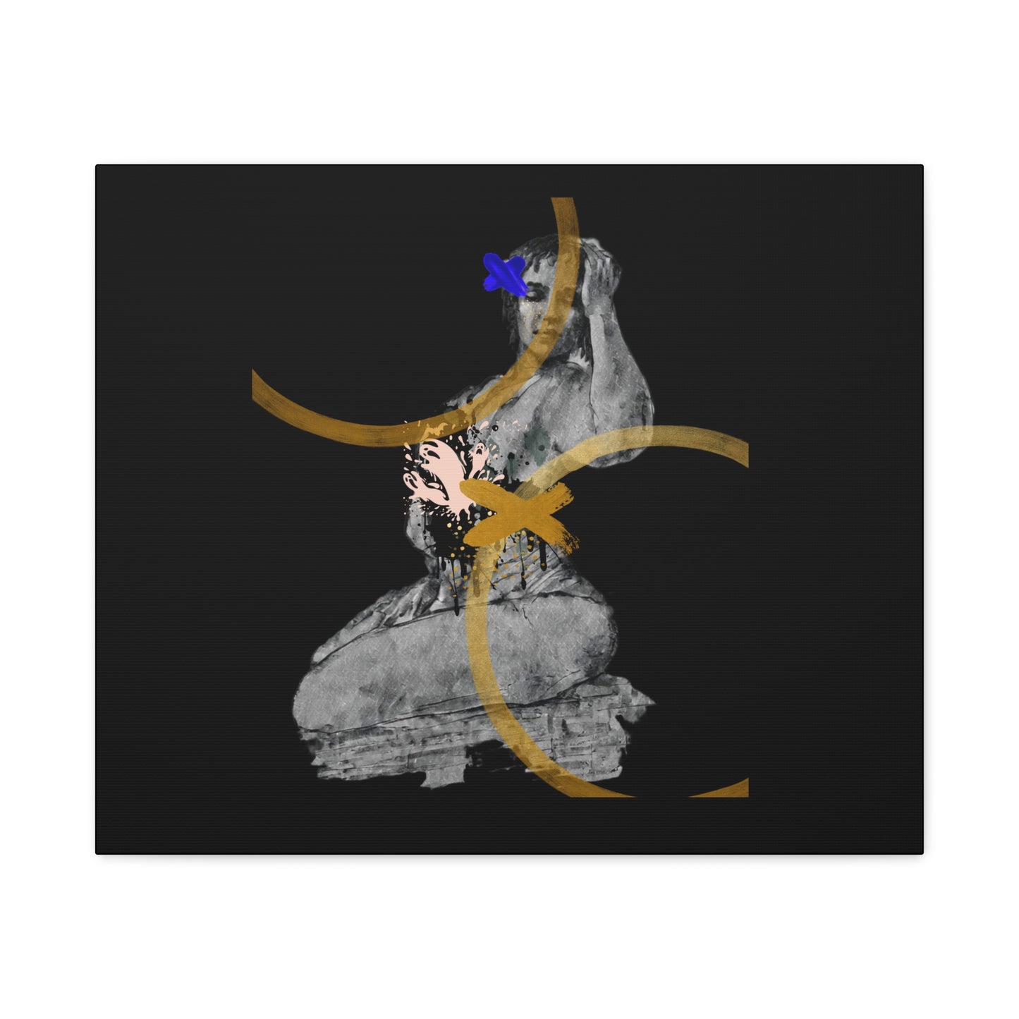 Canvas Wall Art, Sensual Woman Print Matte Stretched Canvas 1 25" Feminine Boho Chic