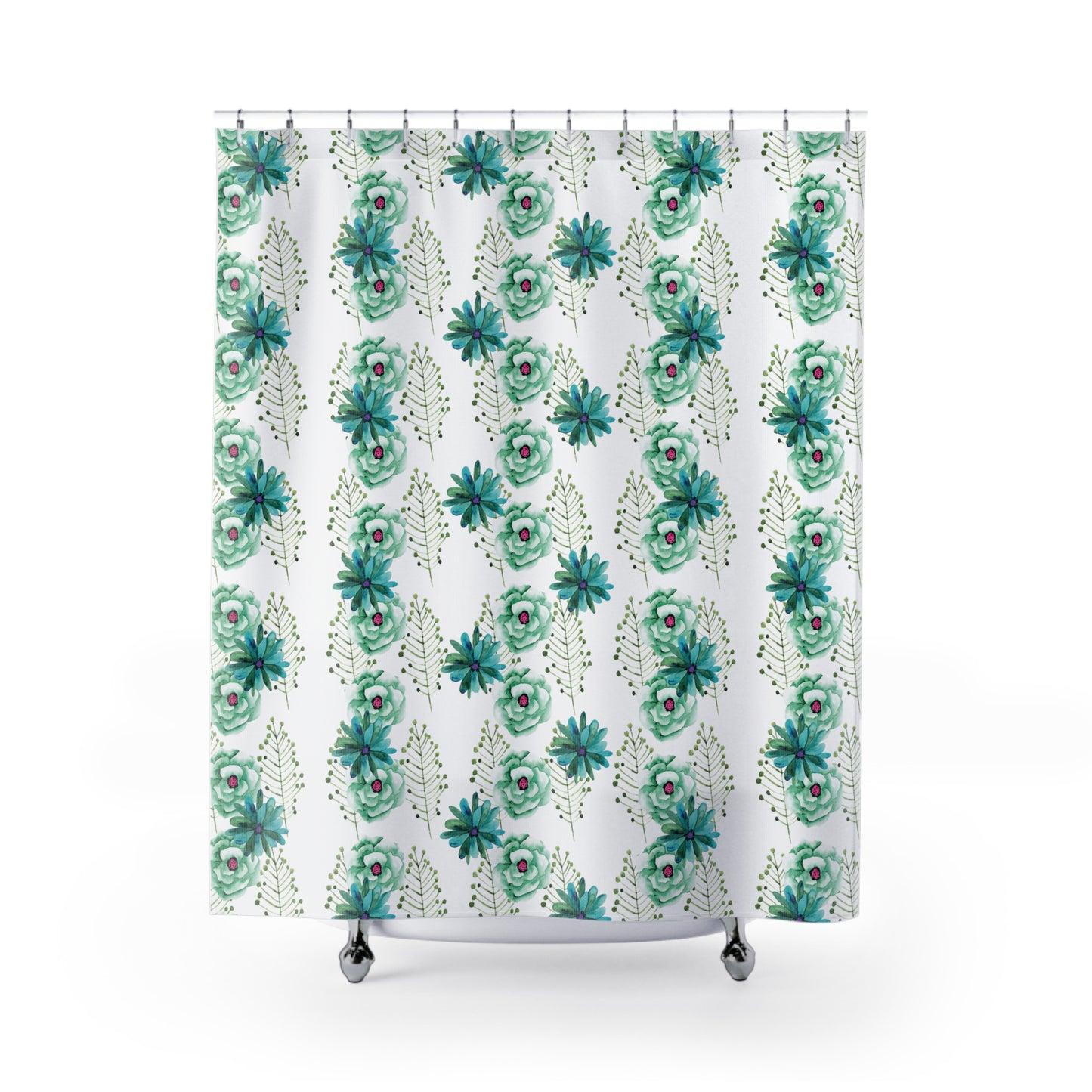 Shower Curtains by Its A Art Vibe Mint to Floral