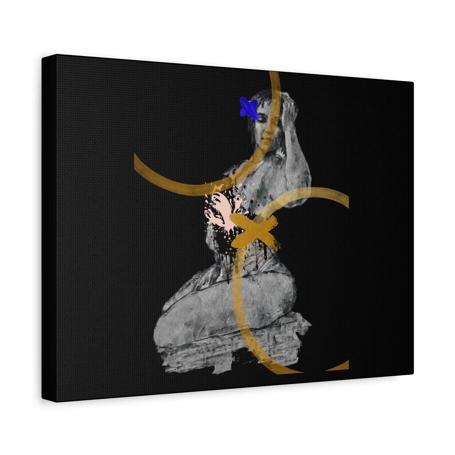 Canvas Wall Art, Sensual Woman Print Matte Stretched Canvas 1 25" Feminine Boho Chic