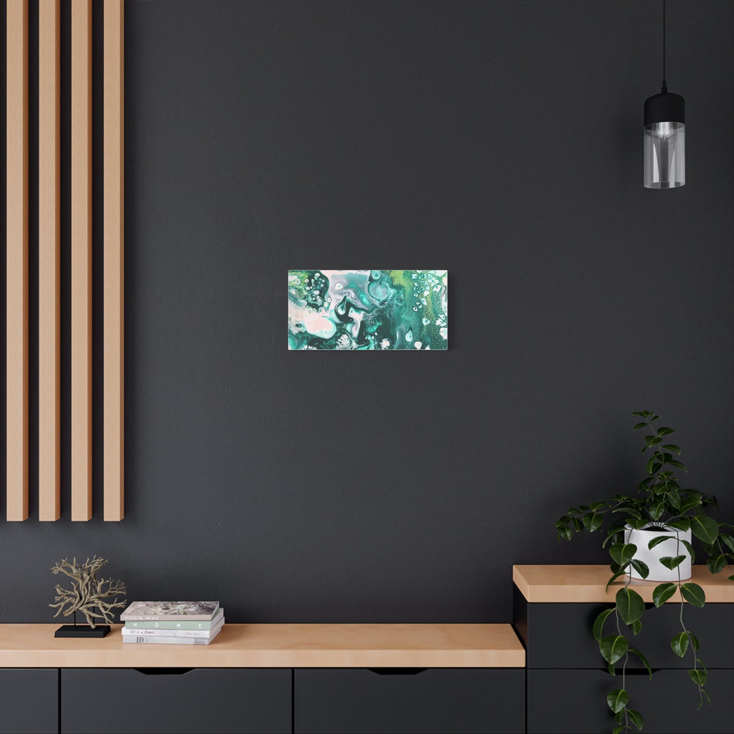 Canvas Gallery Wrap Print to Canvas- Rustic Green Space Painting by It's A Art Vibe
