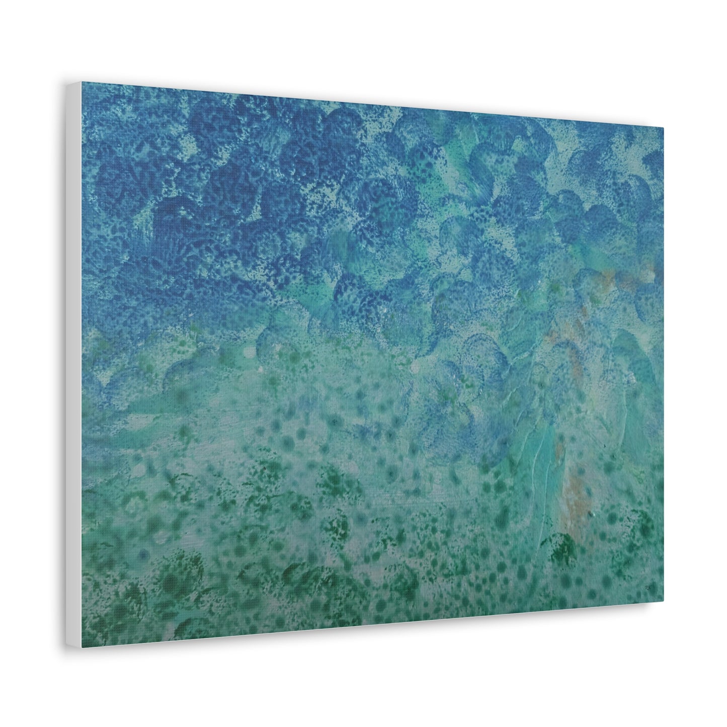 Canvas Gallery Wraps Wall Art To Blue Ocean Floor Is Green by Its A Art Vibe