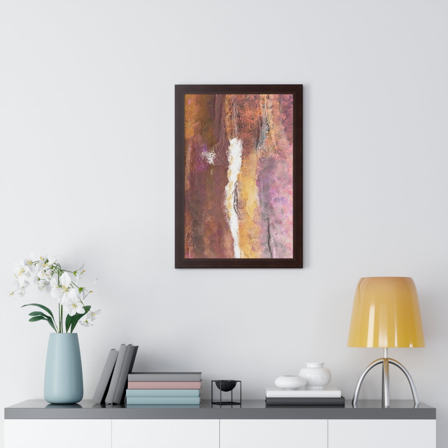 Framed Vertical Poster Rustic Fire by Its A Art Vibe