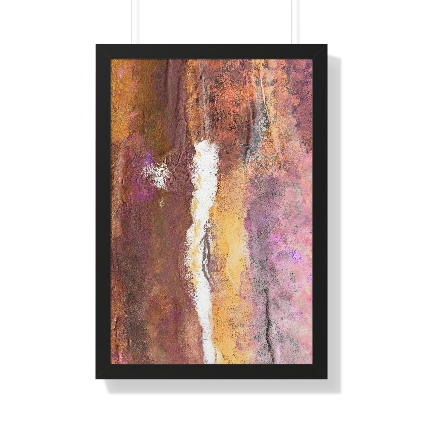 Framed Vertical Poster Rustic Fire by Its A Art Vibe