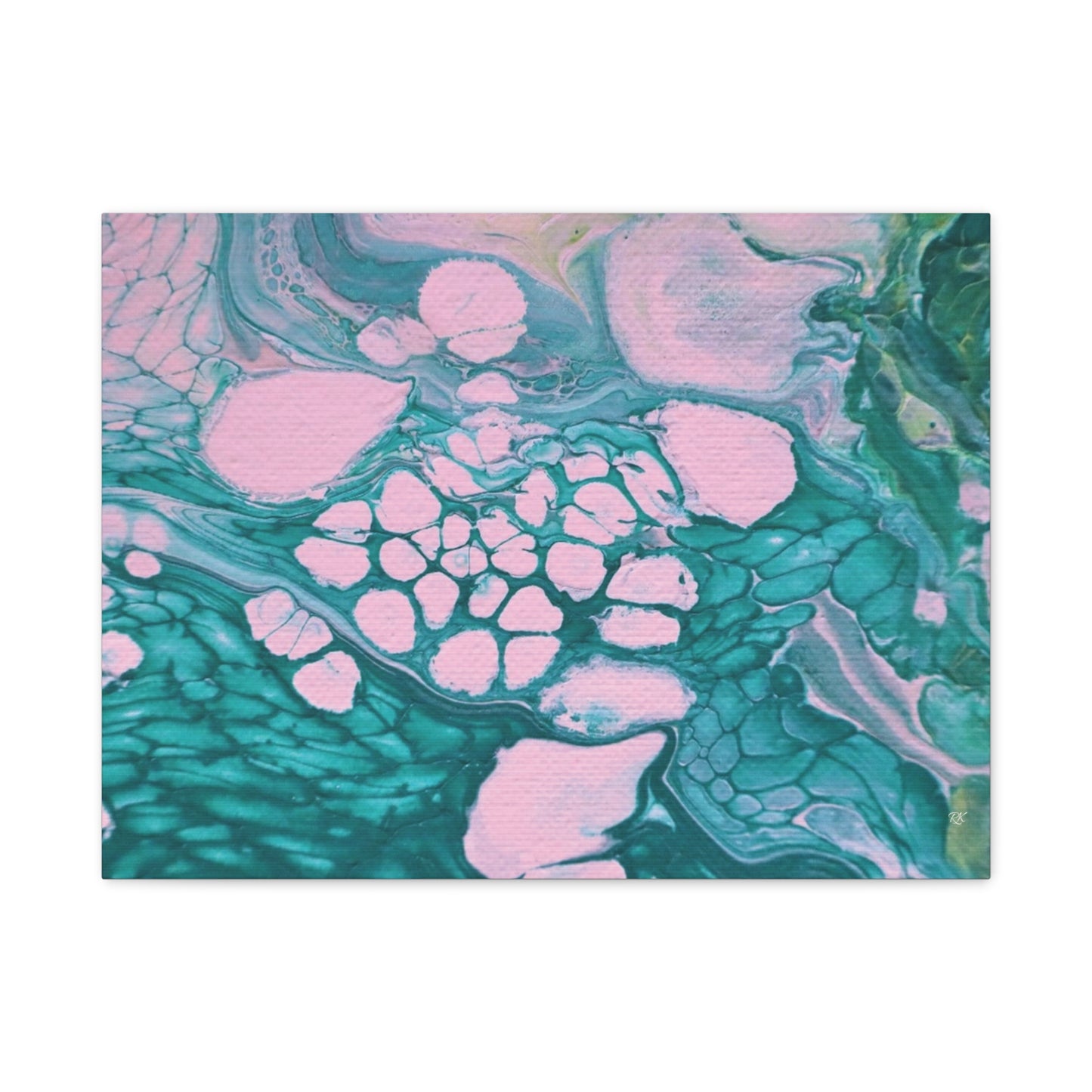 Abstract Art Matte Canvas Print - Colorful Ocean-Inspired Decor