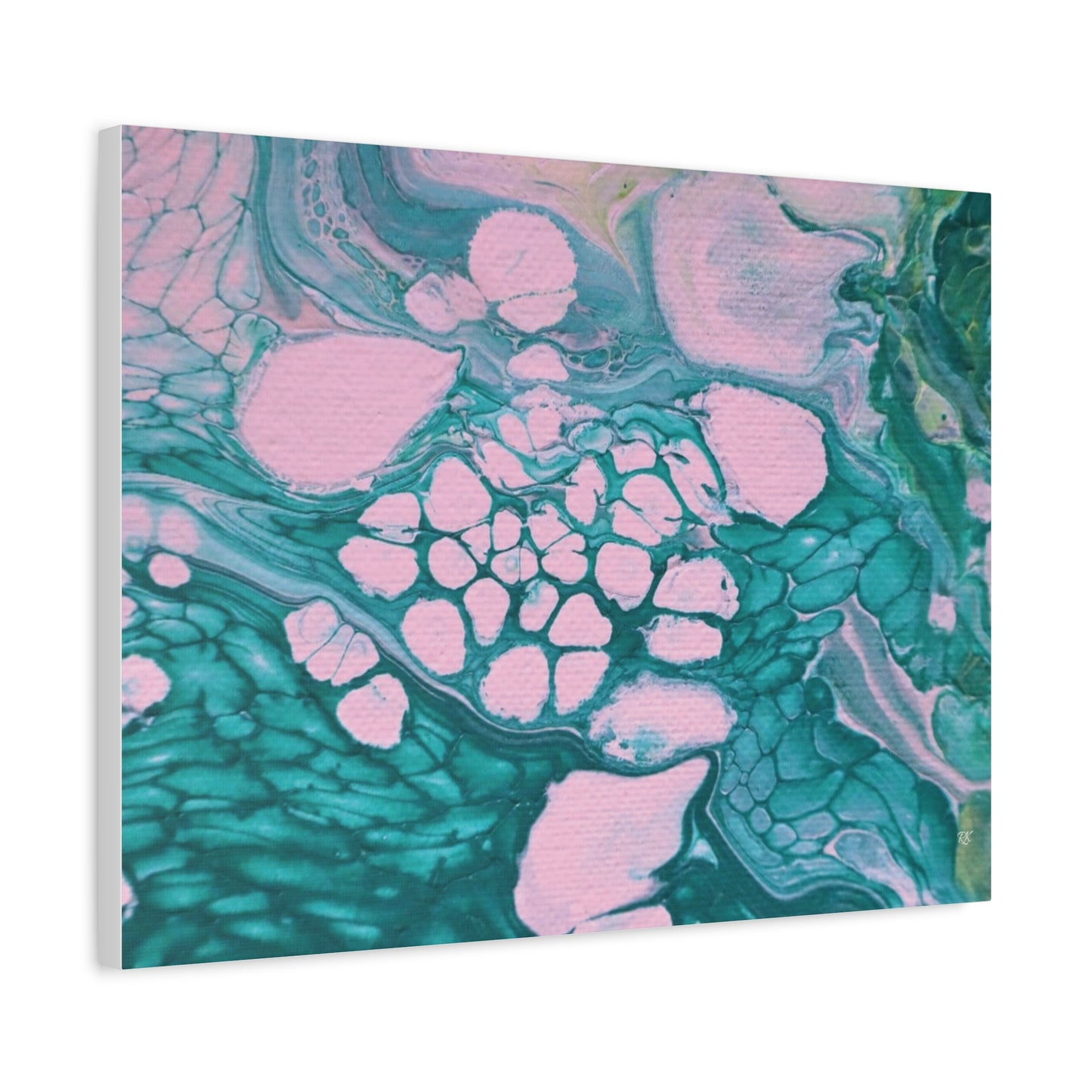 Abstract Art Matte Canvas Print - Colorful Ocean-Inspired Decor