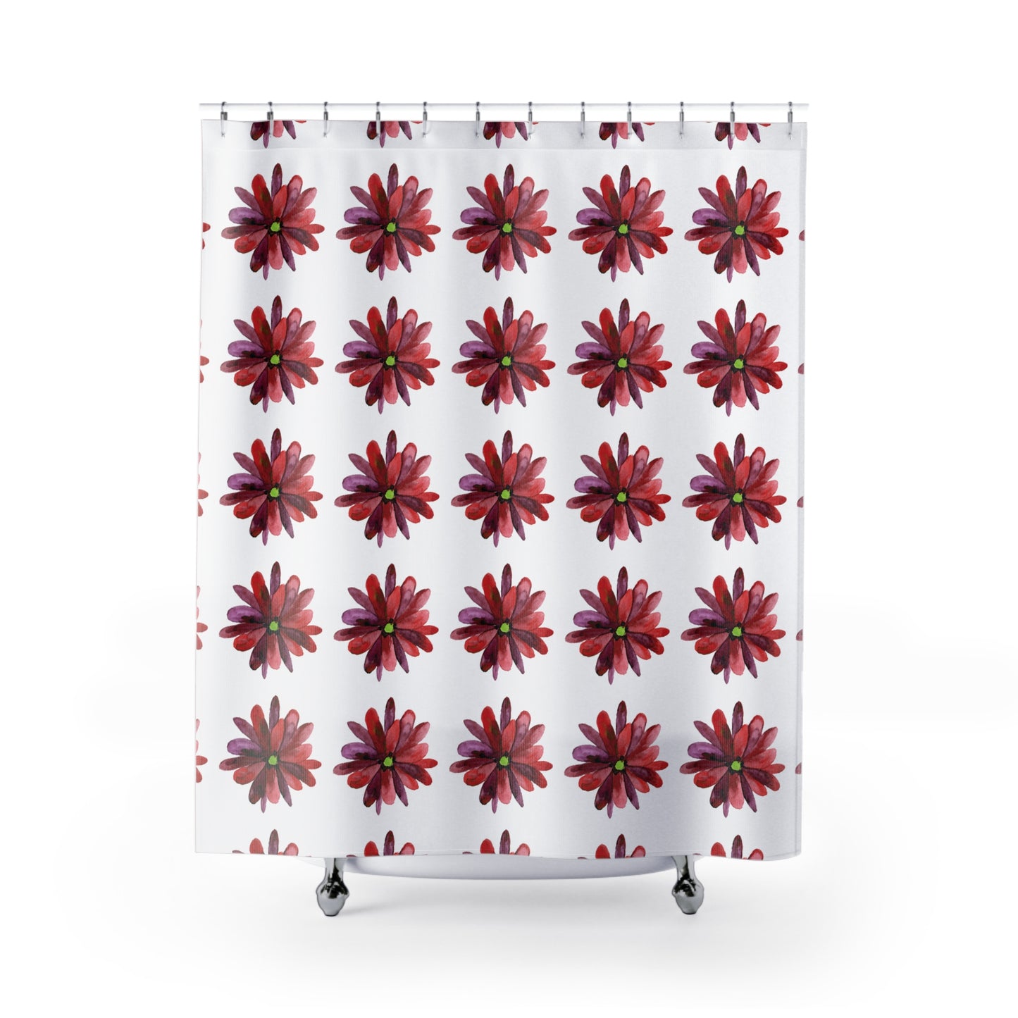 Shower Curtains by Its A Art Vibe Red Flowers