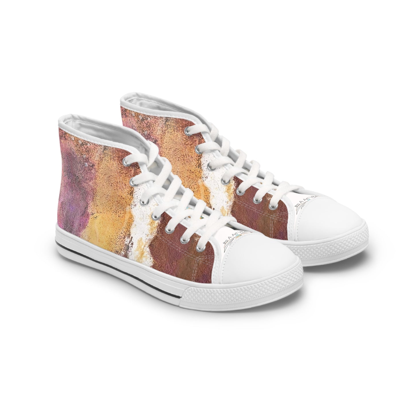 Women's High-Top Sneakers Rustic Pink by Its A Art Vibe