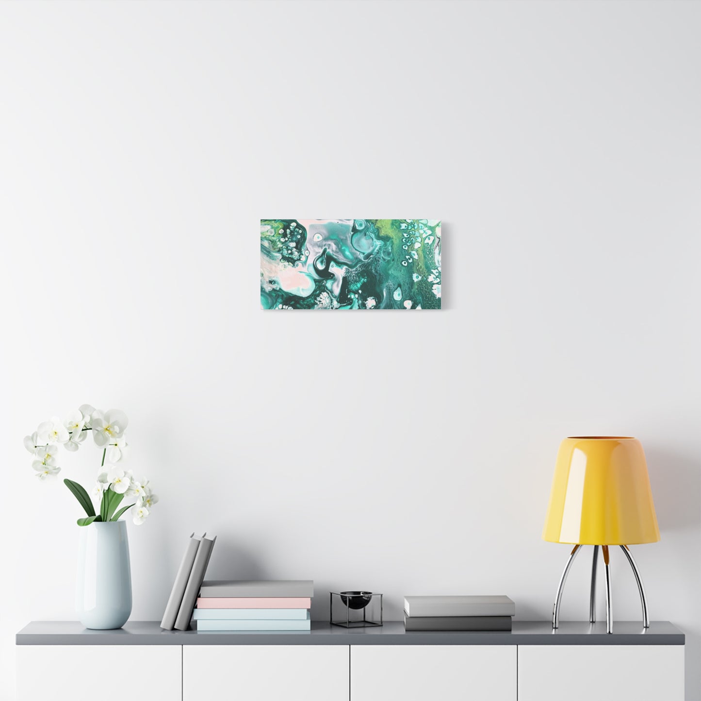 Canvas Gallery Wrap Print to Canvas- Rustic Green Space Painting by It's A Art Vibe