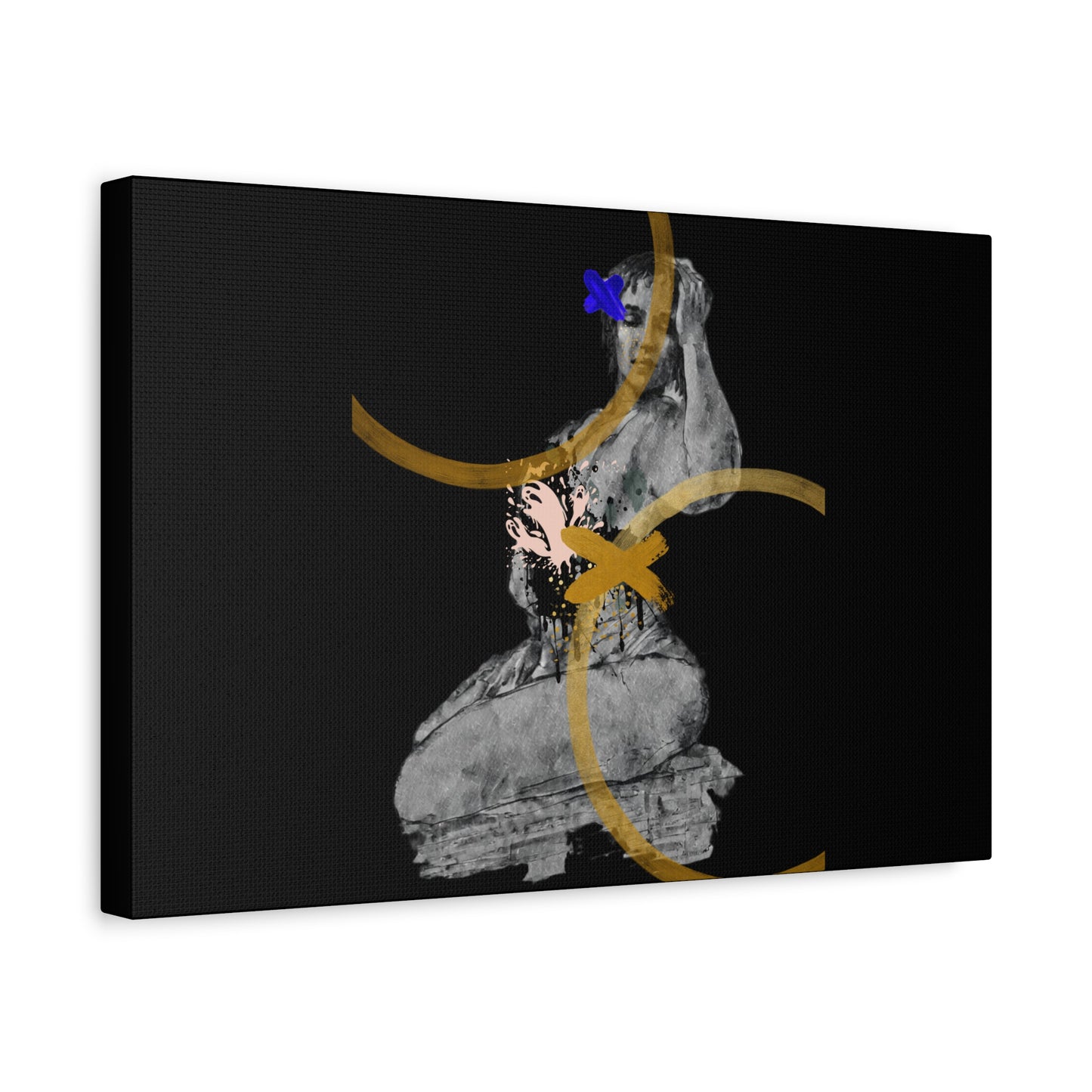 Canvas Wall Art, Sensual Woman Print Matte Stretched Canvas 1 25" Feminine Boho Chic