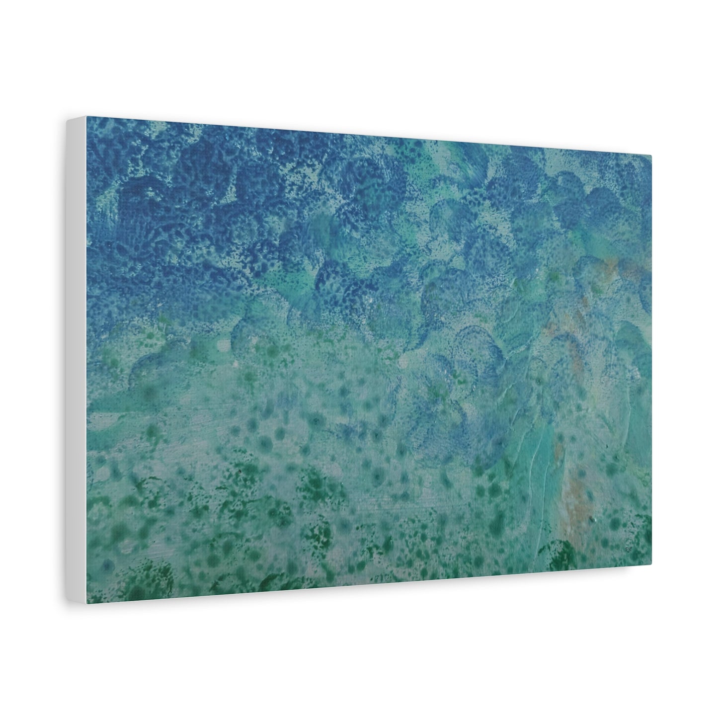 Canvas Gallery Wraps Wall Art To Blue Ocean Floor Is Green by Its A Art Vibe