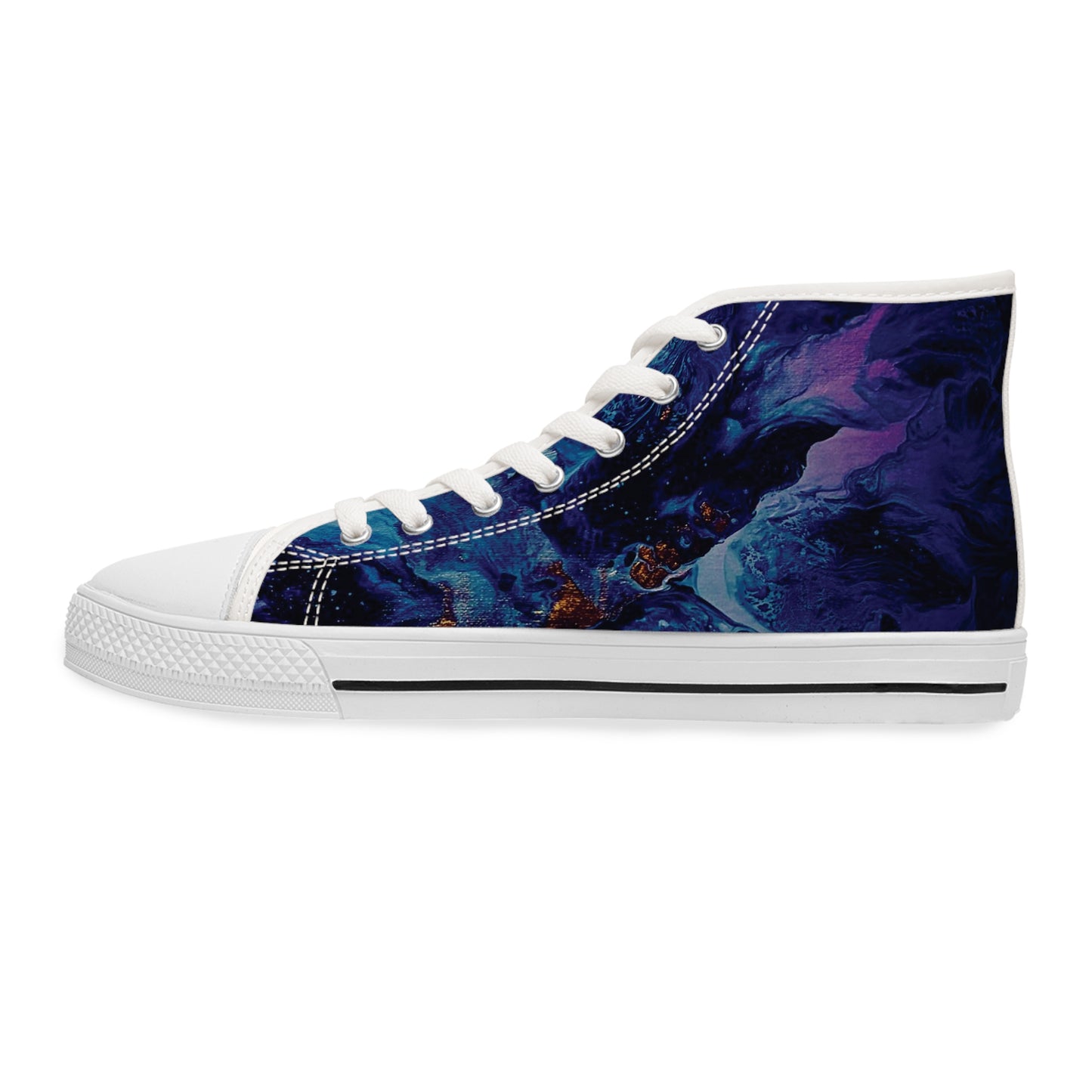 Women's High-Top Sneakers Midnight Blues by Its A Art Vibe