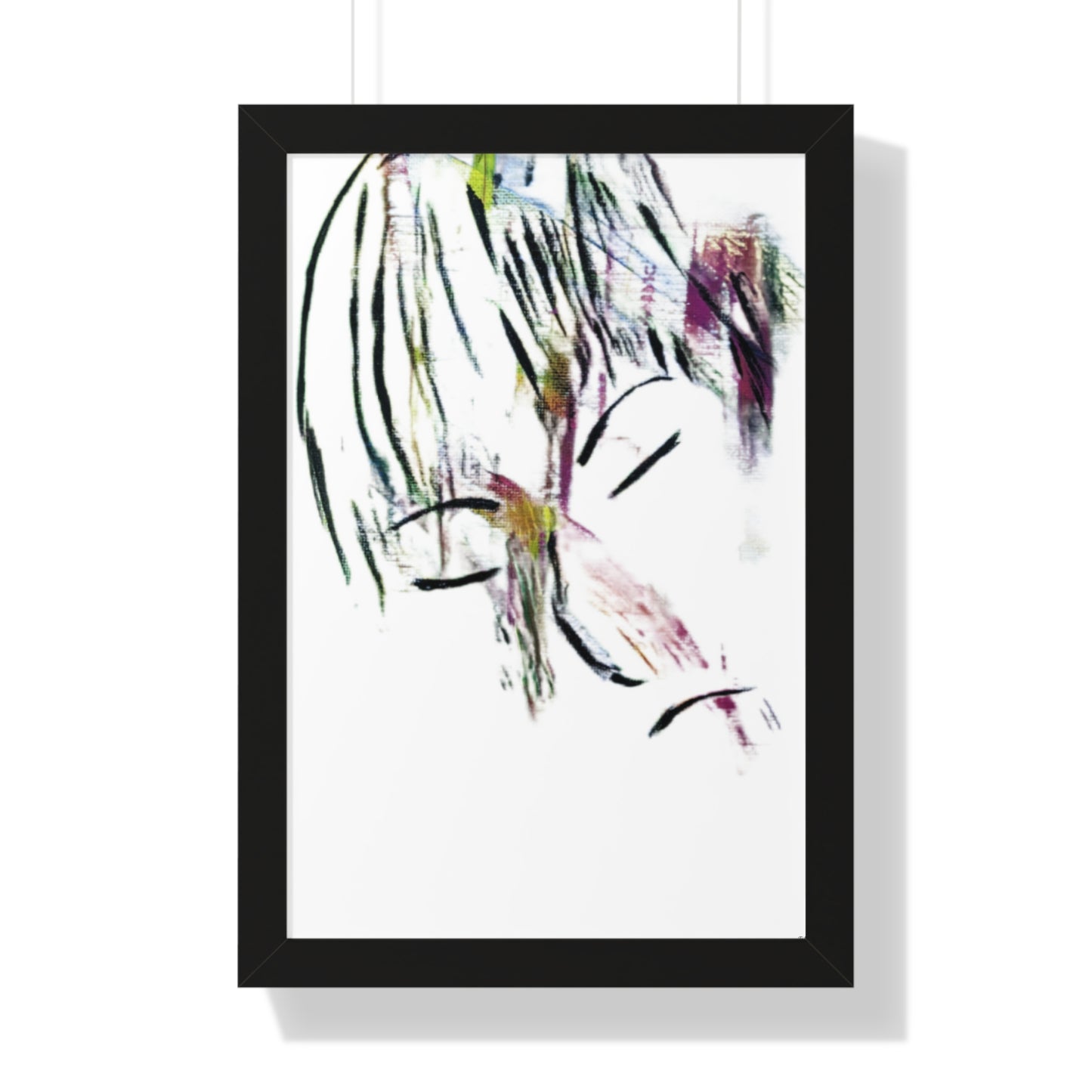 Framed Vertical Poster by Its A Art Vibe Abstract Sketched Face