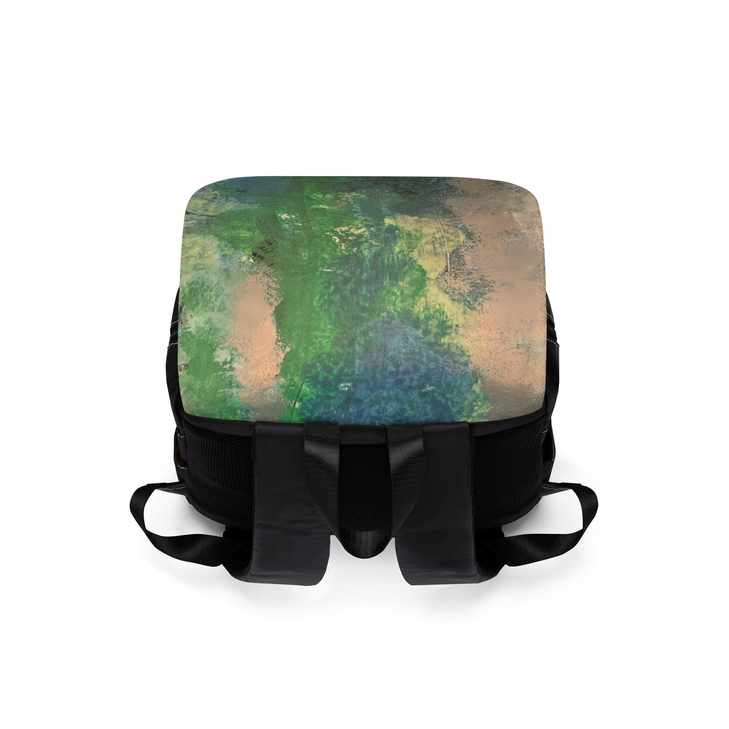 Unisex Casual Shoulder Backpack Green Go Blue by Its A Art Vibe