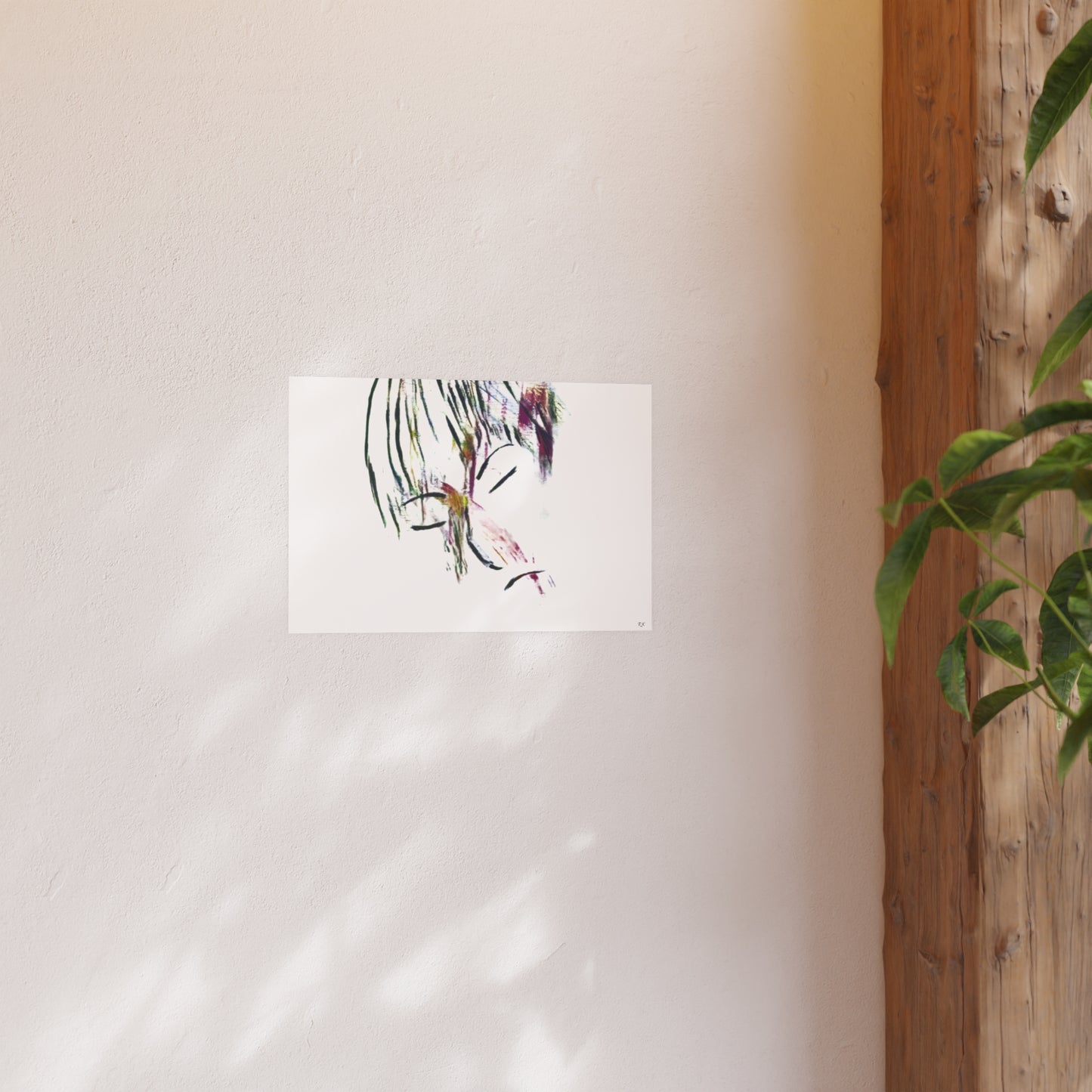 Framed Vertical Poster by Its A Art Vibe Abstract Sketched Face