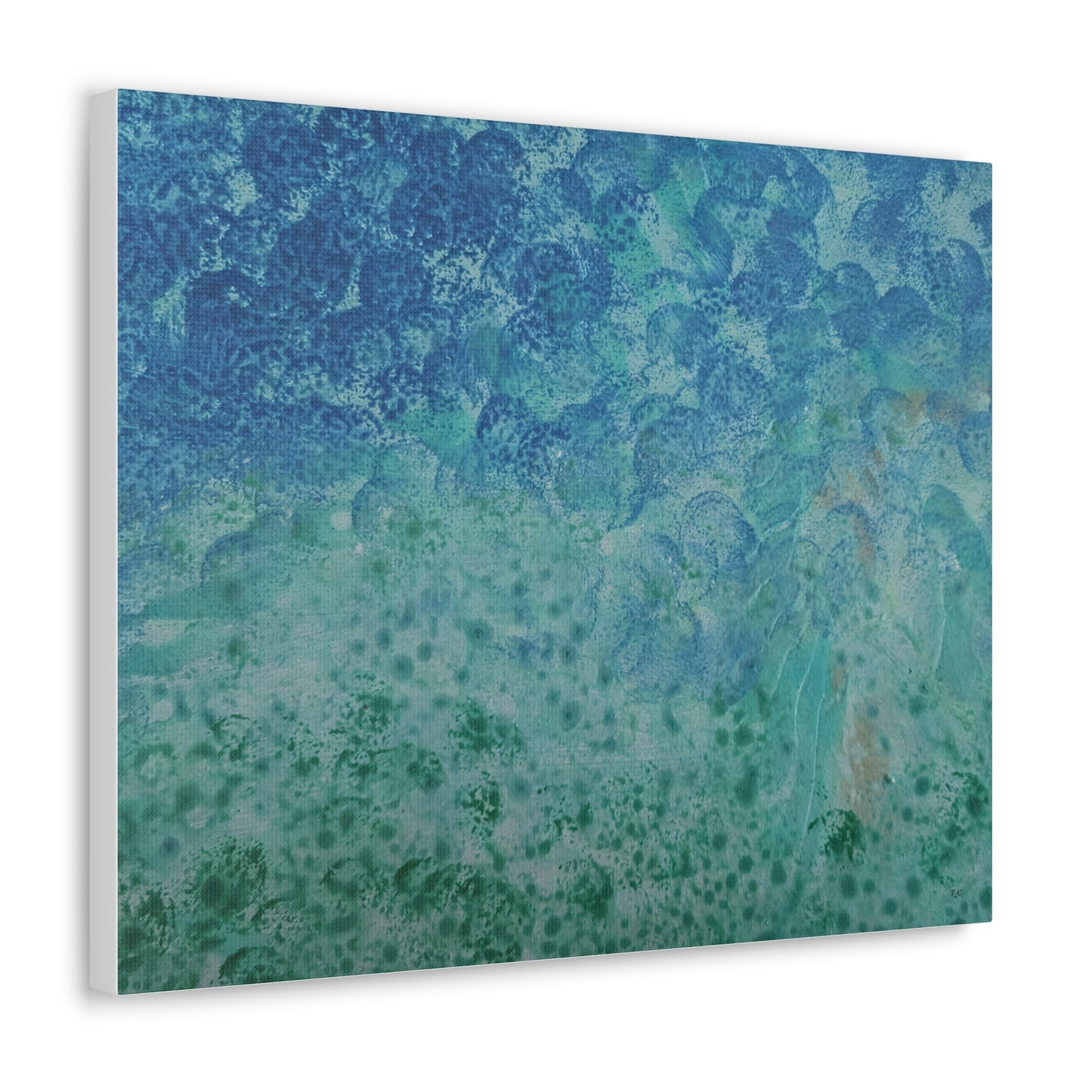 Canvas Gallery Wraps Wall Art To Blue Ocean Floor Is Green by Its A Art Vibe