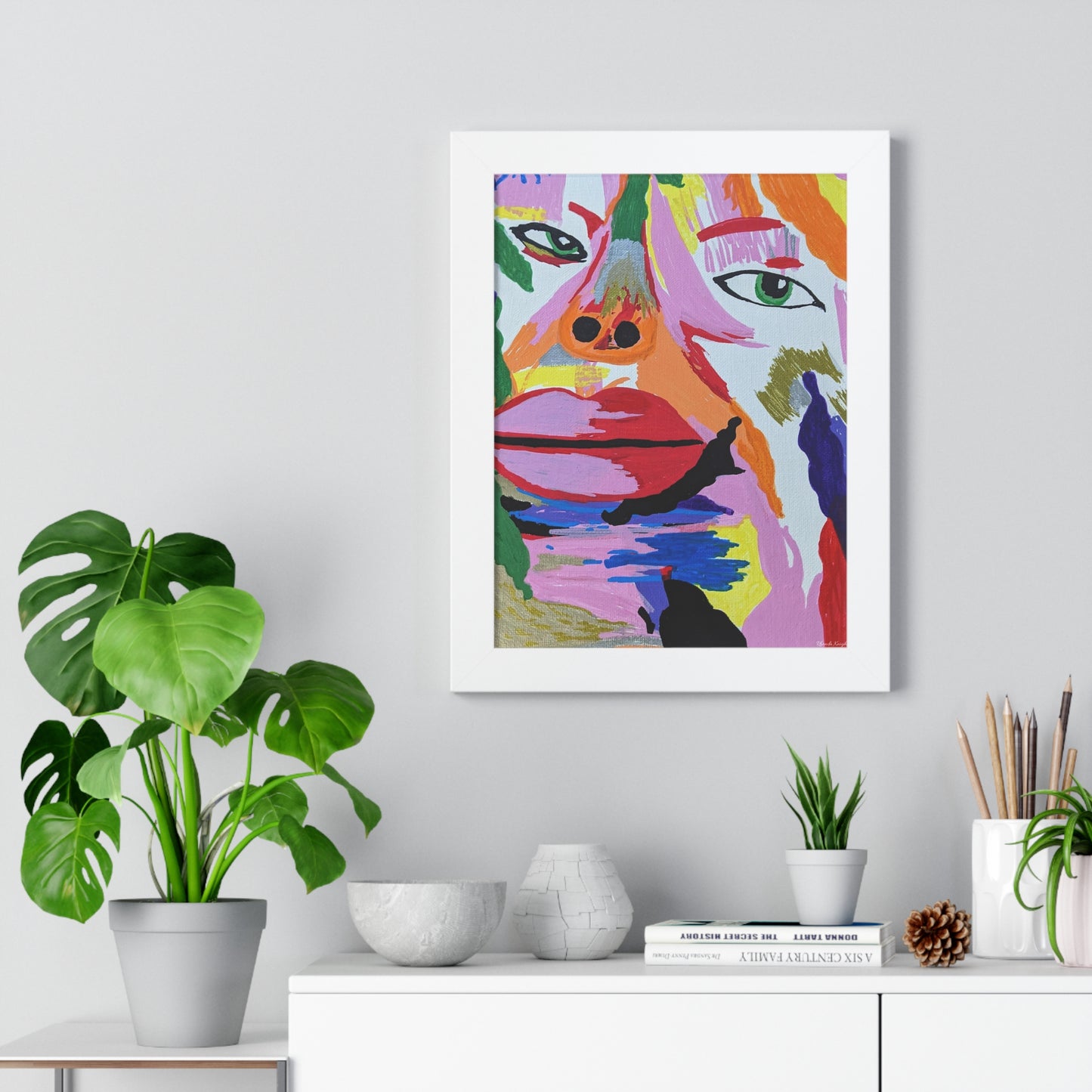 Framed Vertical Poster by Its A Art Vibe Facing Life Portrait