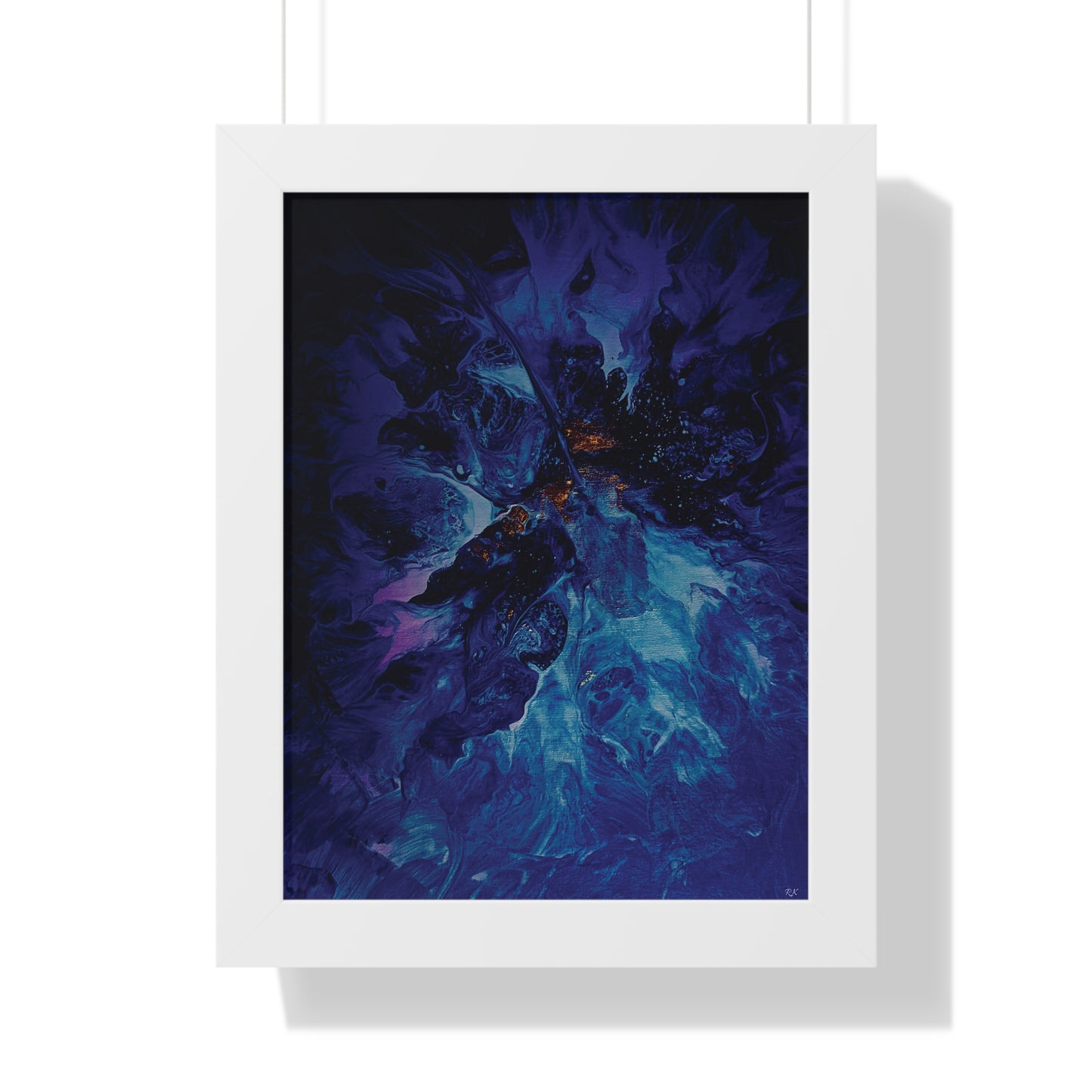 Framed Vertical Poster by Its A Art Vibe Blue Ice