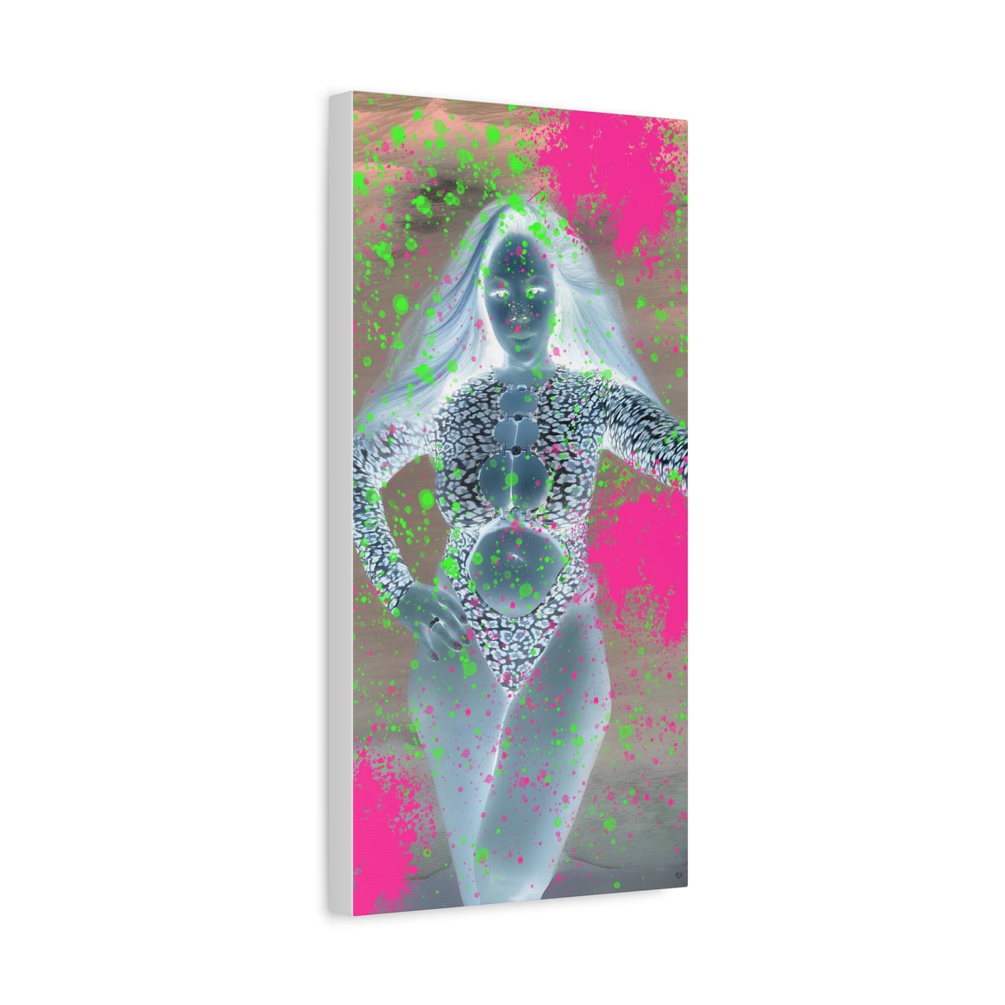 Canvas Print - Glowing Sensually Splashed Full Body Portrait