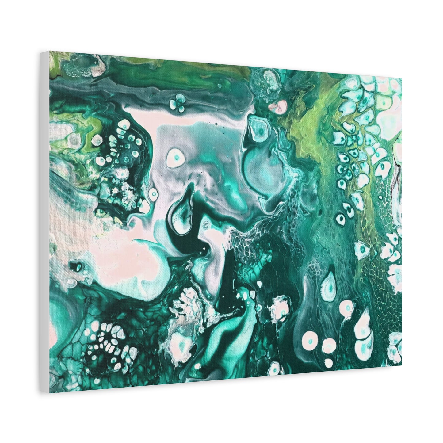 Canvas Gallery Wrap Print to Canvas- Rustic Green Space Painting by It's A Art Vibe