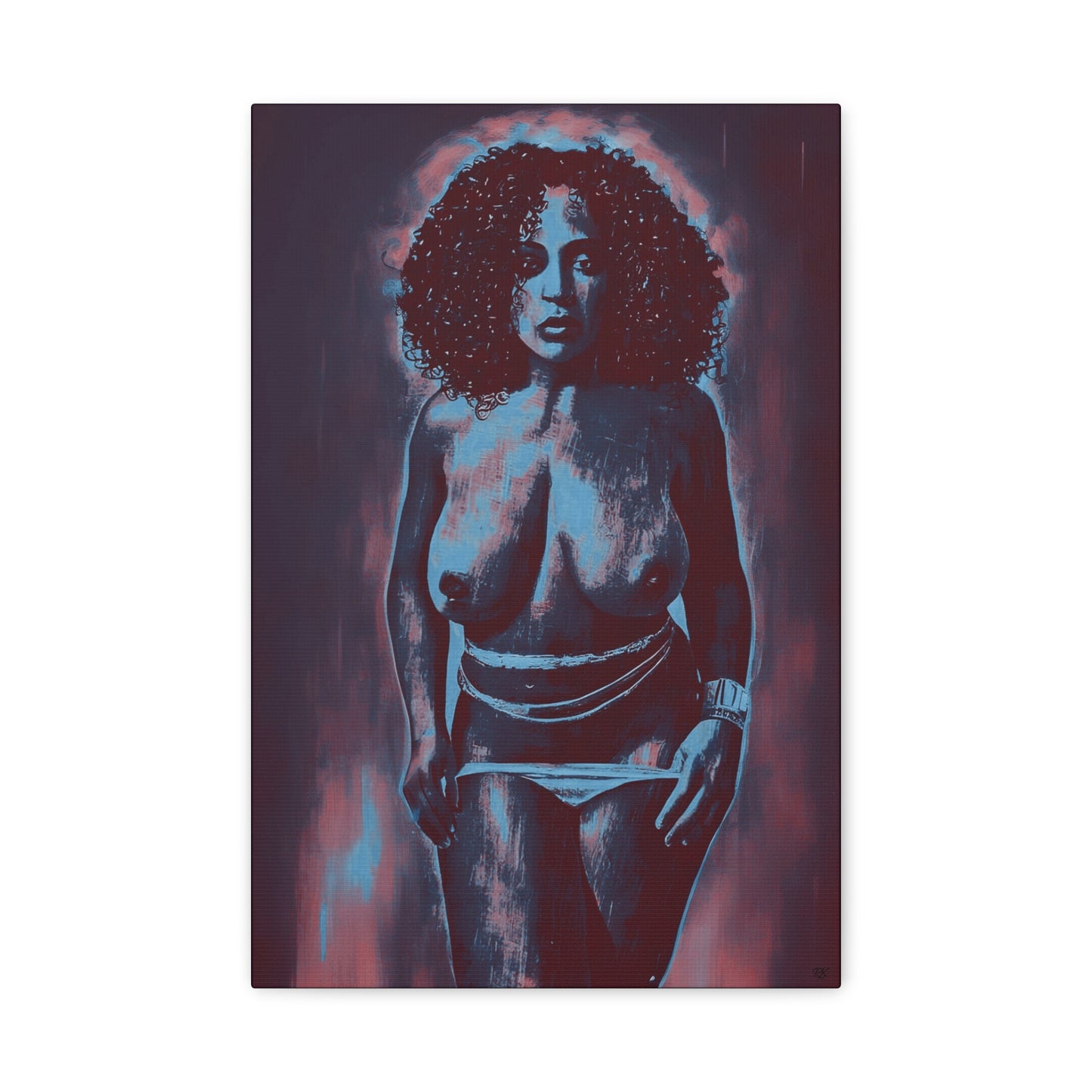 Matte Canvas, Stretched, 1.25" Get Naked by Its A Art Vibe