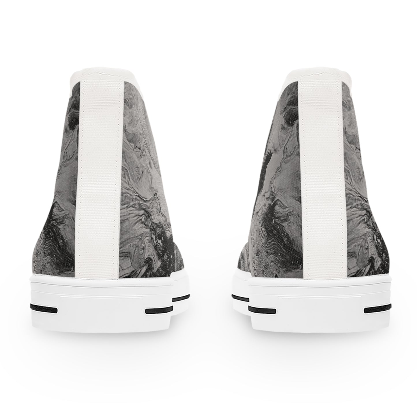 Women's High-Top Sneakers Black and White Bae Fog Sneakers by Its A Art Vibe