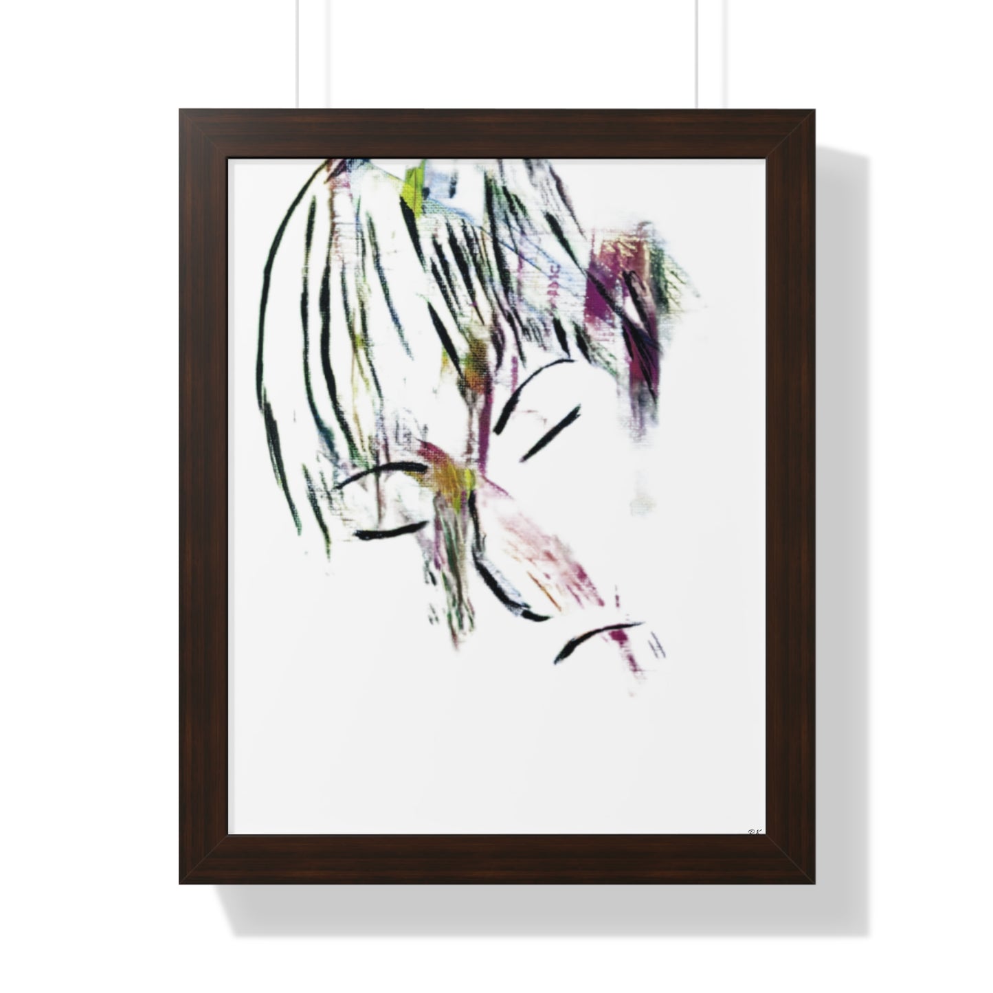 Framed Vertical Poster by Its A Art Vibe Abstract Sketched Face