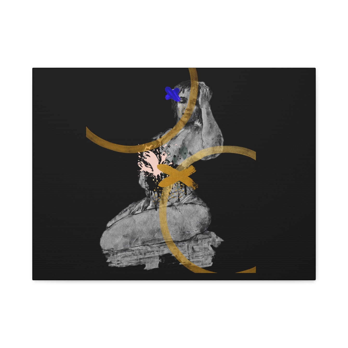 Canvas Wall Art, Sensual Woman Print Matte Stretched Canvas 1 25" Feminine Boho Chic