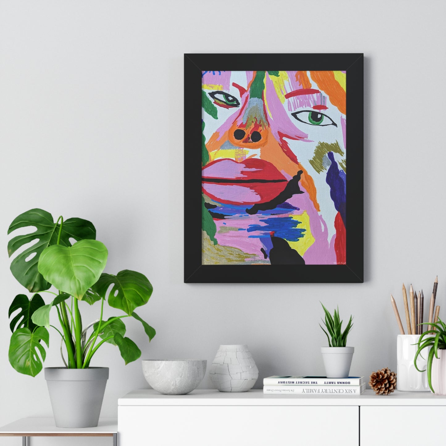 Framed Vertical Poster by Its A Art Vibe Facing Life Portrait