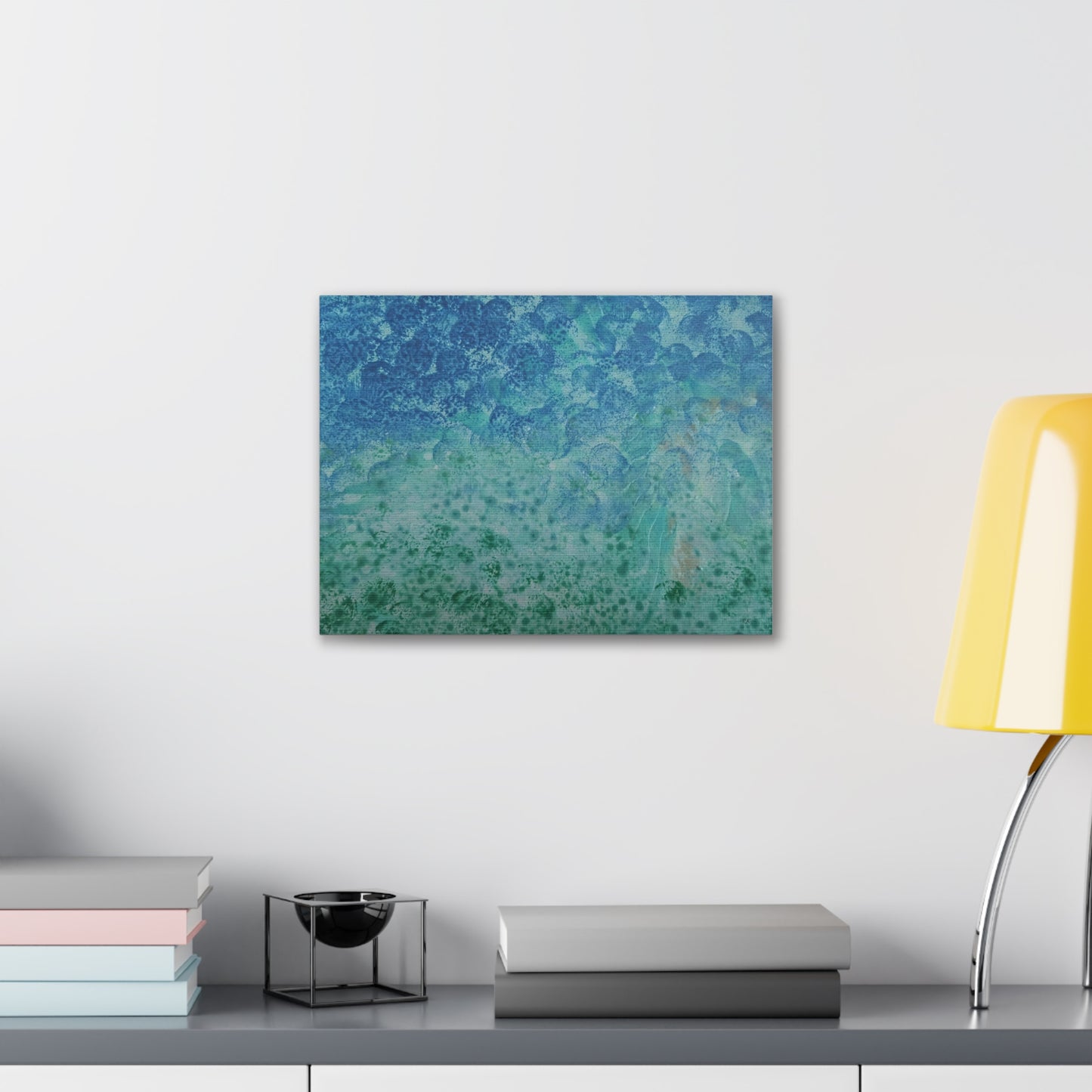 Canvas Gallery Wraps Wall Art To Blue Ocean Floor Is Green by Its A Art Vibe