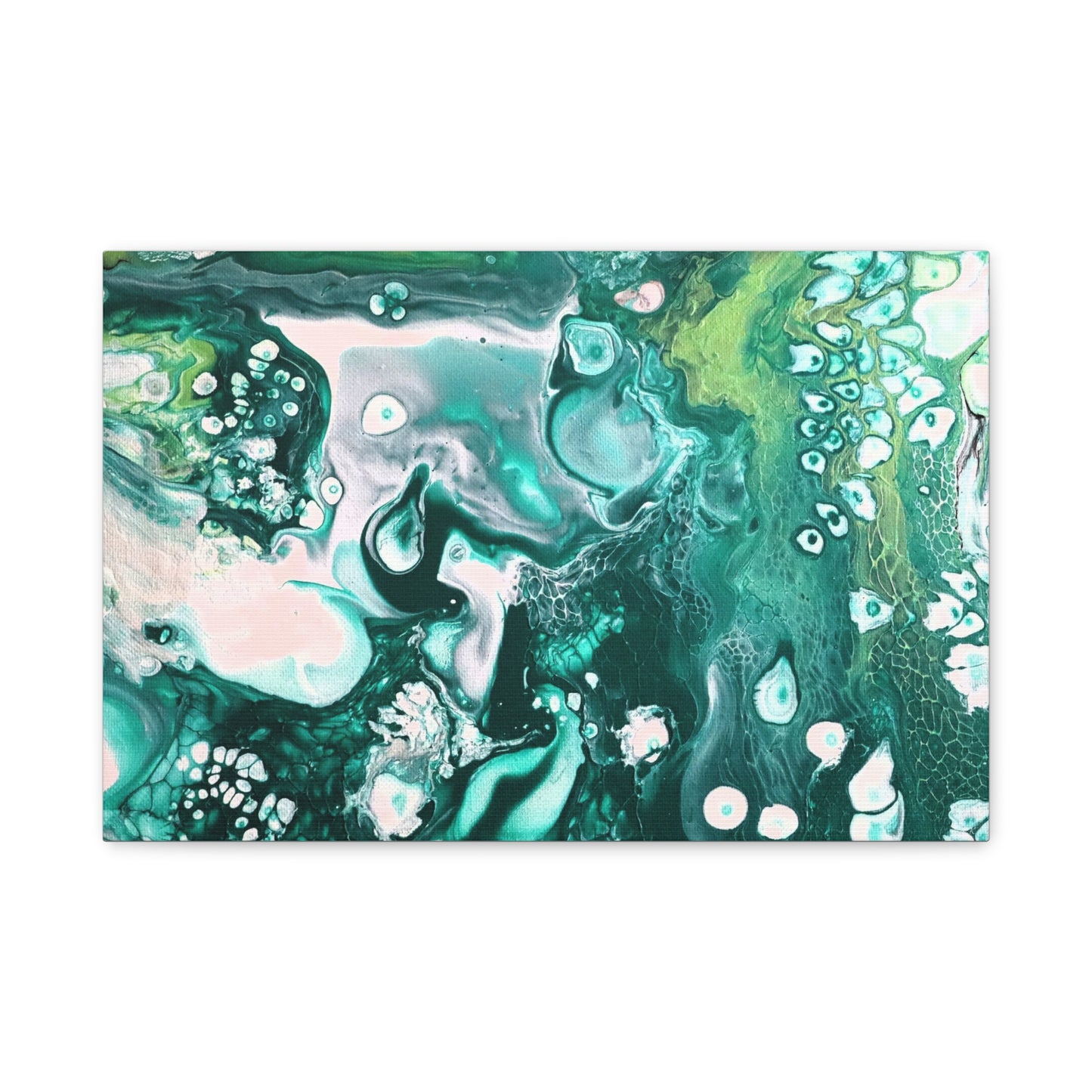 Canvas Gallery Wrap Print to Canvas- Rustic Green Space Painting by It's A Art Vibe