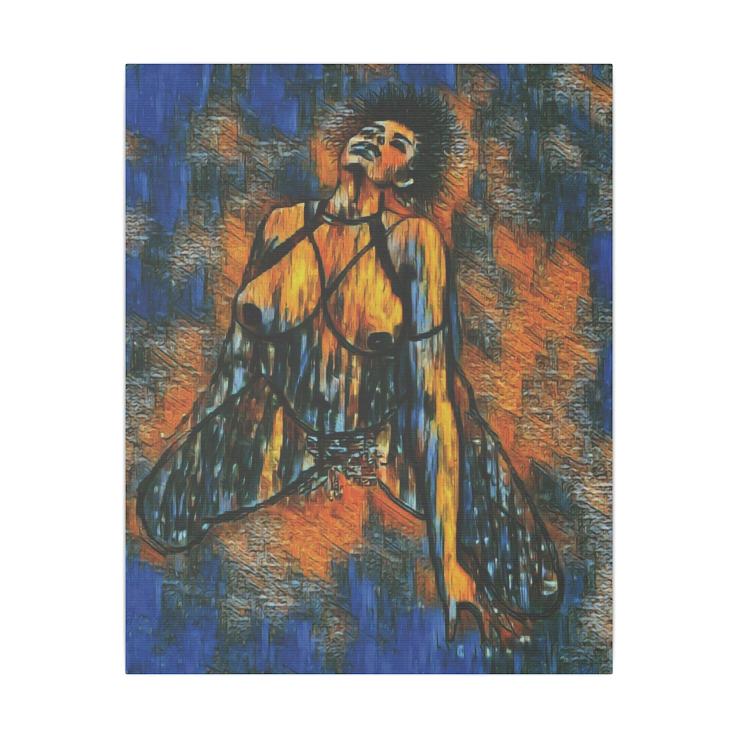 Matte Canvas, Stretched, 0.75" (Multi-Size) Sensual woman 002