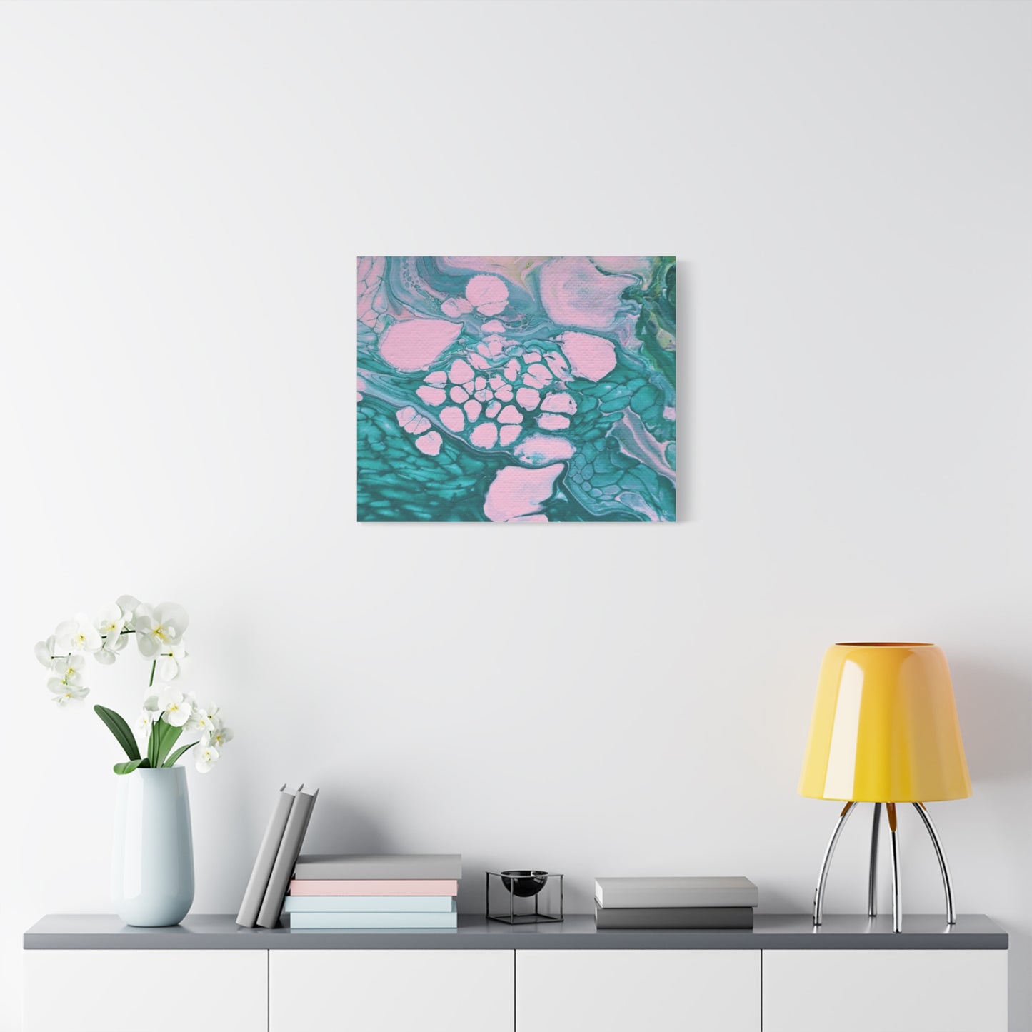 Abstract Art Matte Canvas Print - Colorful Ocean-Inspired Decor