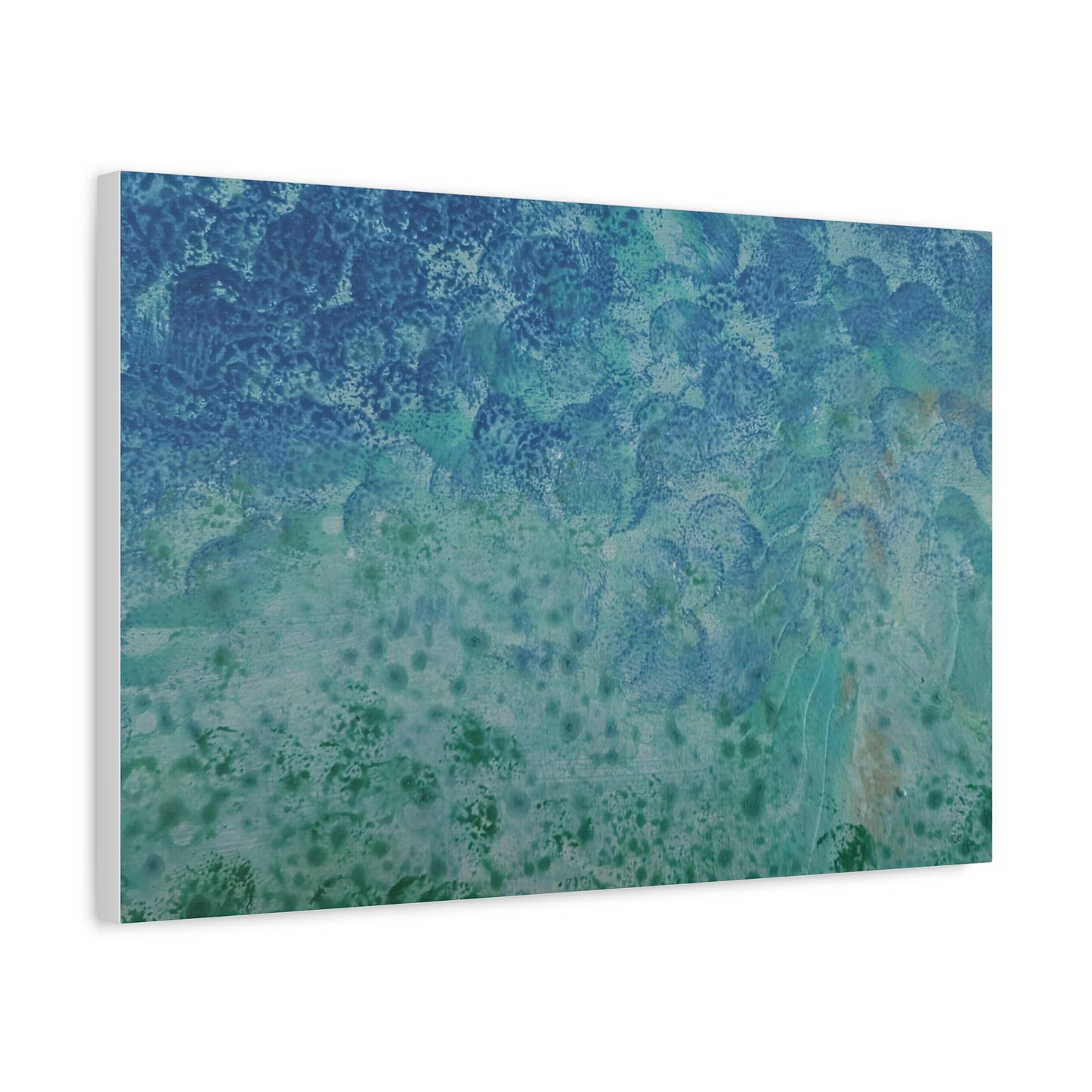 Canvas Gallery Wraps Wall Art To Blue Ocean Floor Is Green by Its A Art Vibe