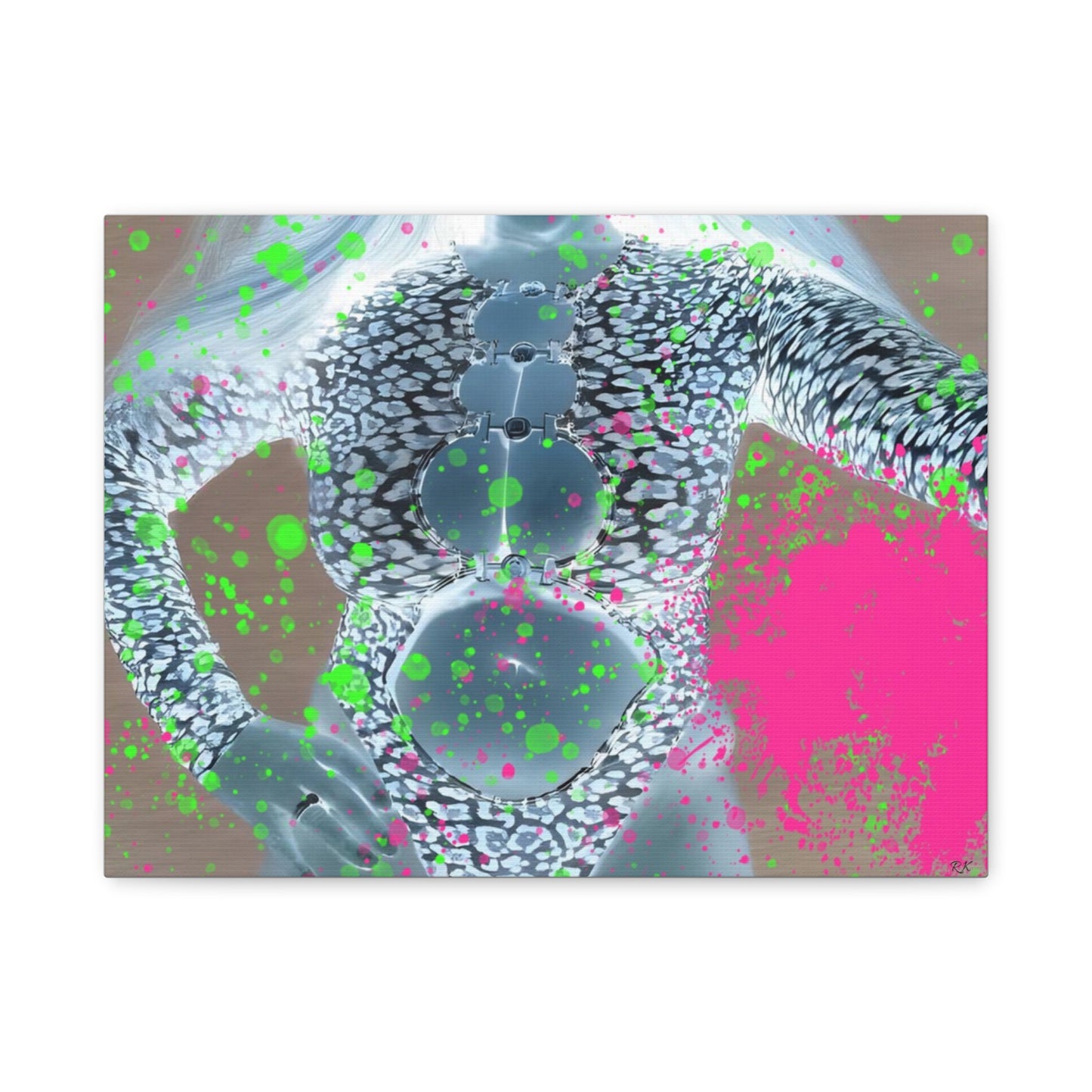 Canvas Print - Glowing Sensually Splashed Full Body Portrait