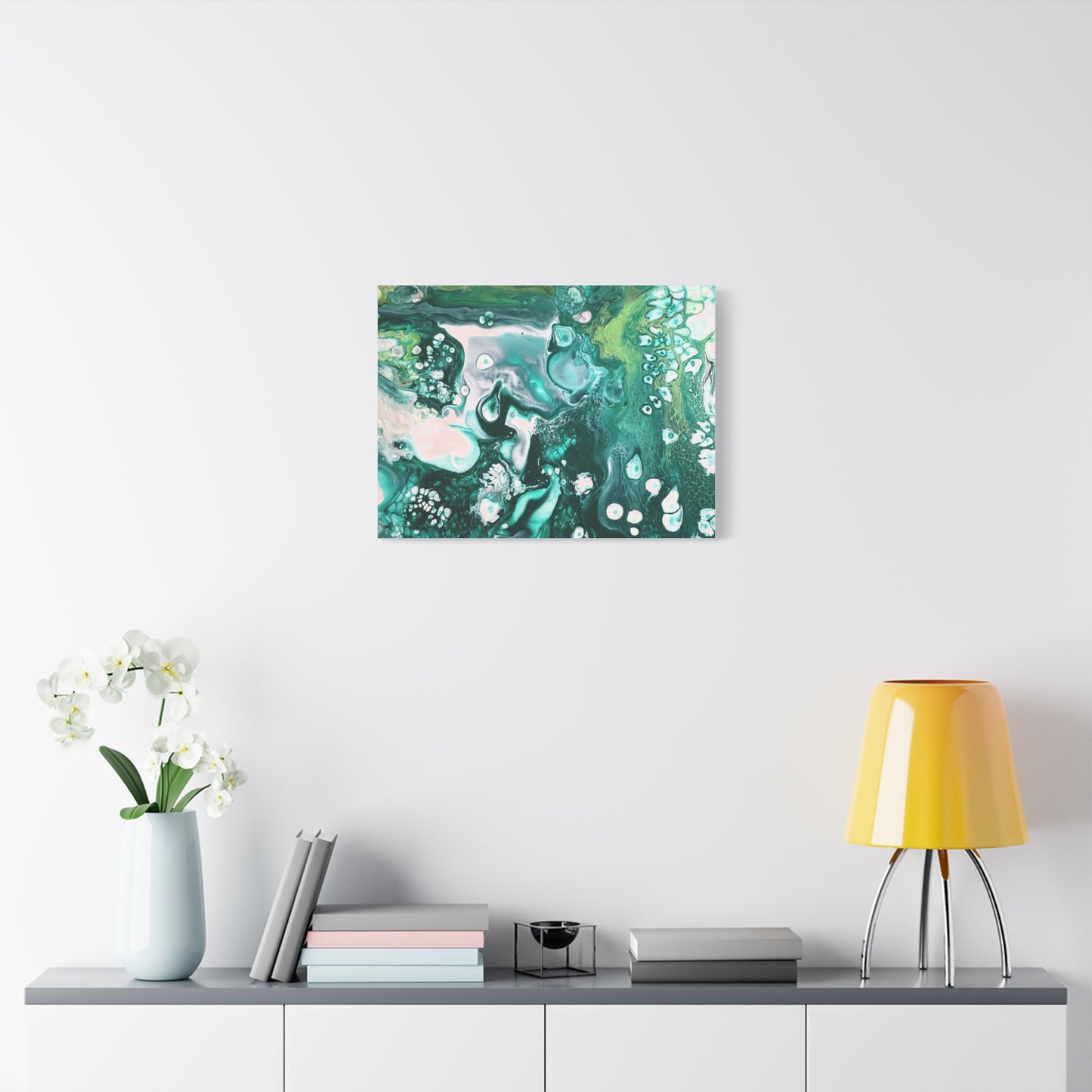 Canvas Gallery Wrap Print to Canvas- Rustic Green Space Painting by It's A Art Vibe