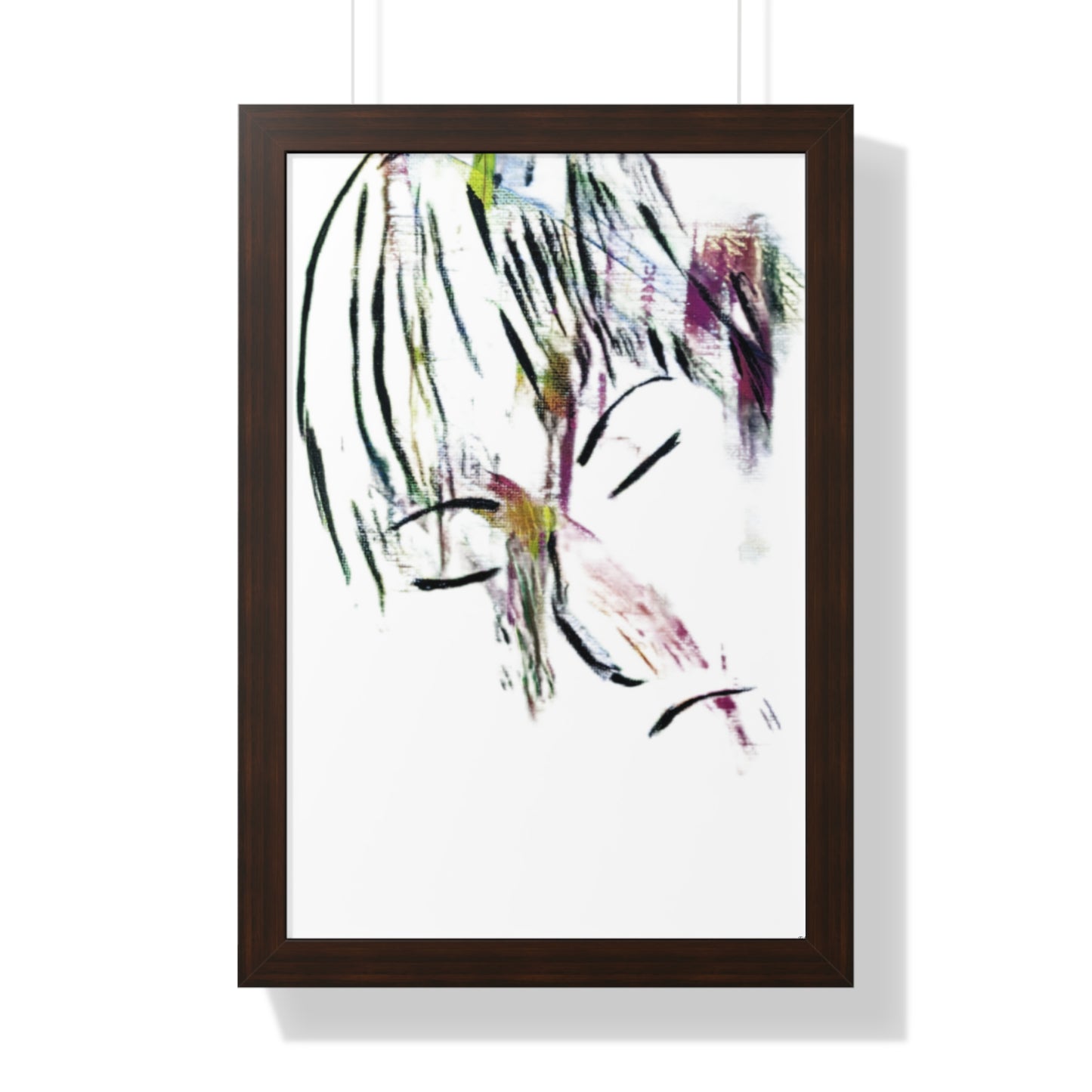 Framed Vertical Poster by Its A Art Vibe Abstract Sketched Face