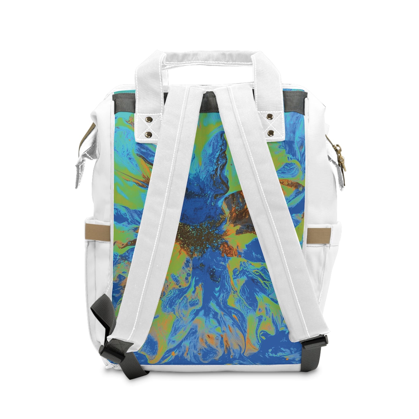 Multifunctional Diaper Backpack Yellow Blue by Its A Art Vibe