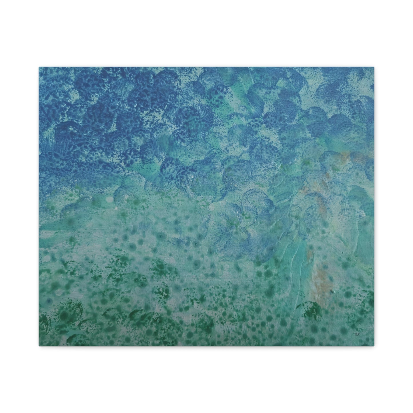 Canvas Gallery Wraps Wall Art To Blue Ocean Floor Is Green by Its A Art Vibe