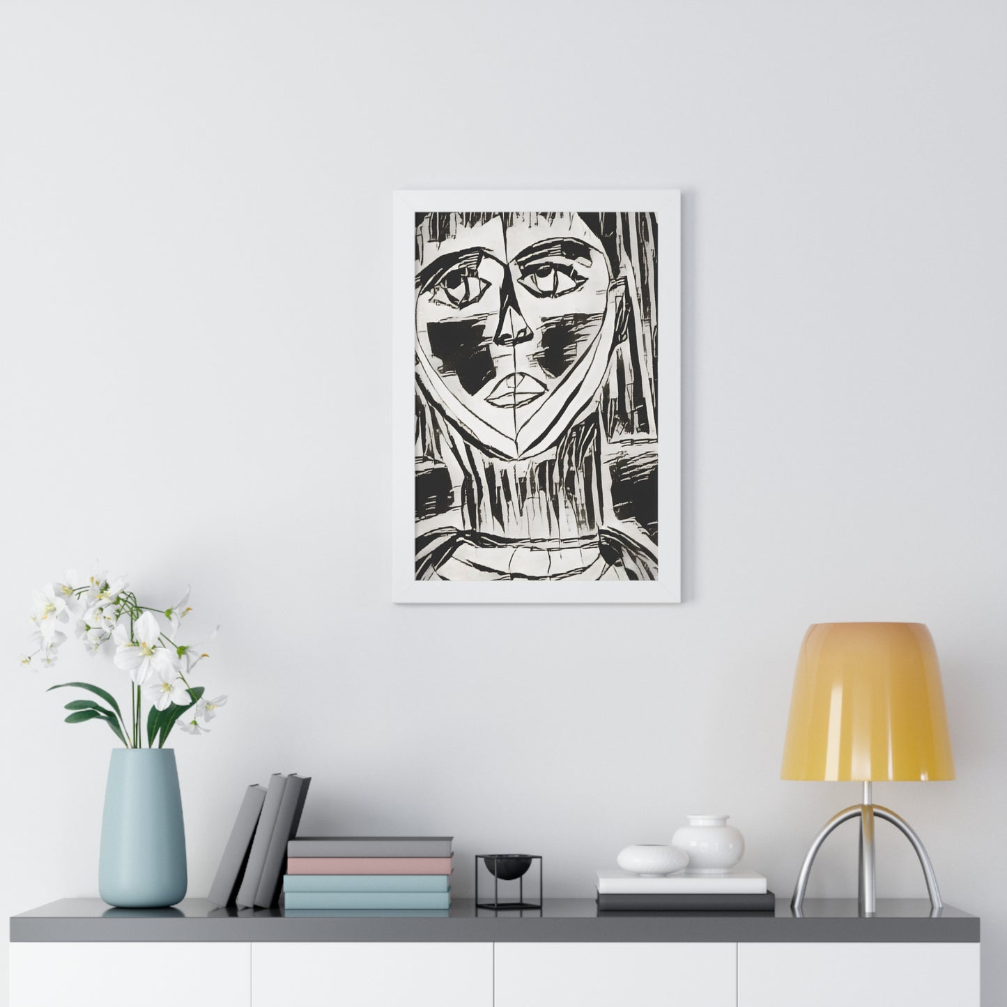 Framed Vertical Poster Sketched Portrait by It's A Art Vibe