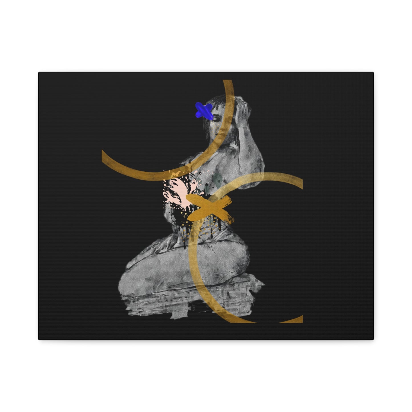 Canvas Wall Art, Sensual Woman Print Matte Stretched Canvas 1 25" Feminine Boho Chic