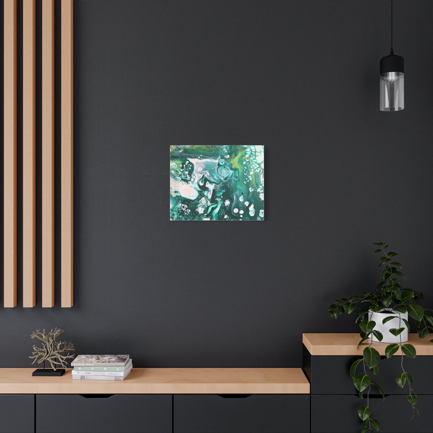Canvas Gallery Wrap Print to Canvas- Rustic Green Space Painting by It's A Art Vibe