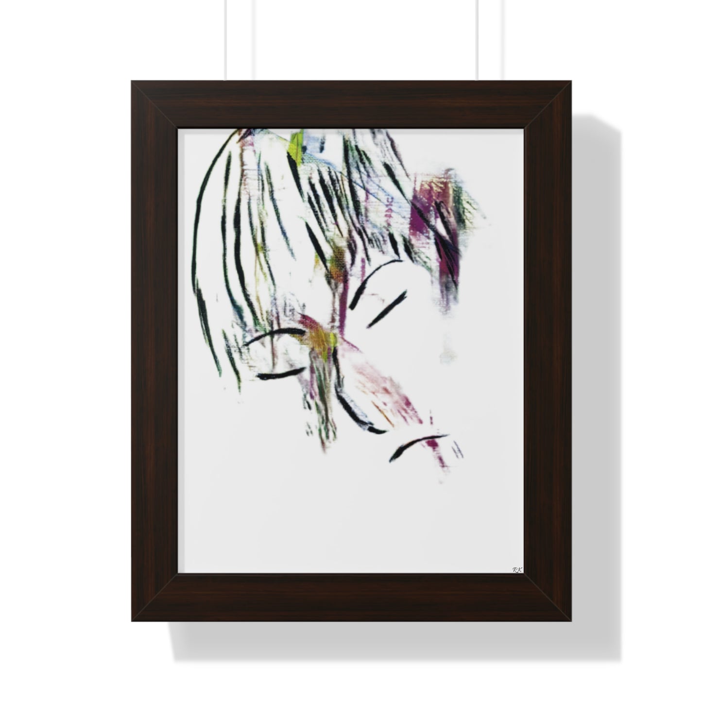 Framed Vertical Poster by Its A Art Vibe Abstract Sketched Face