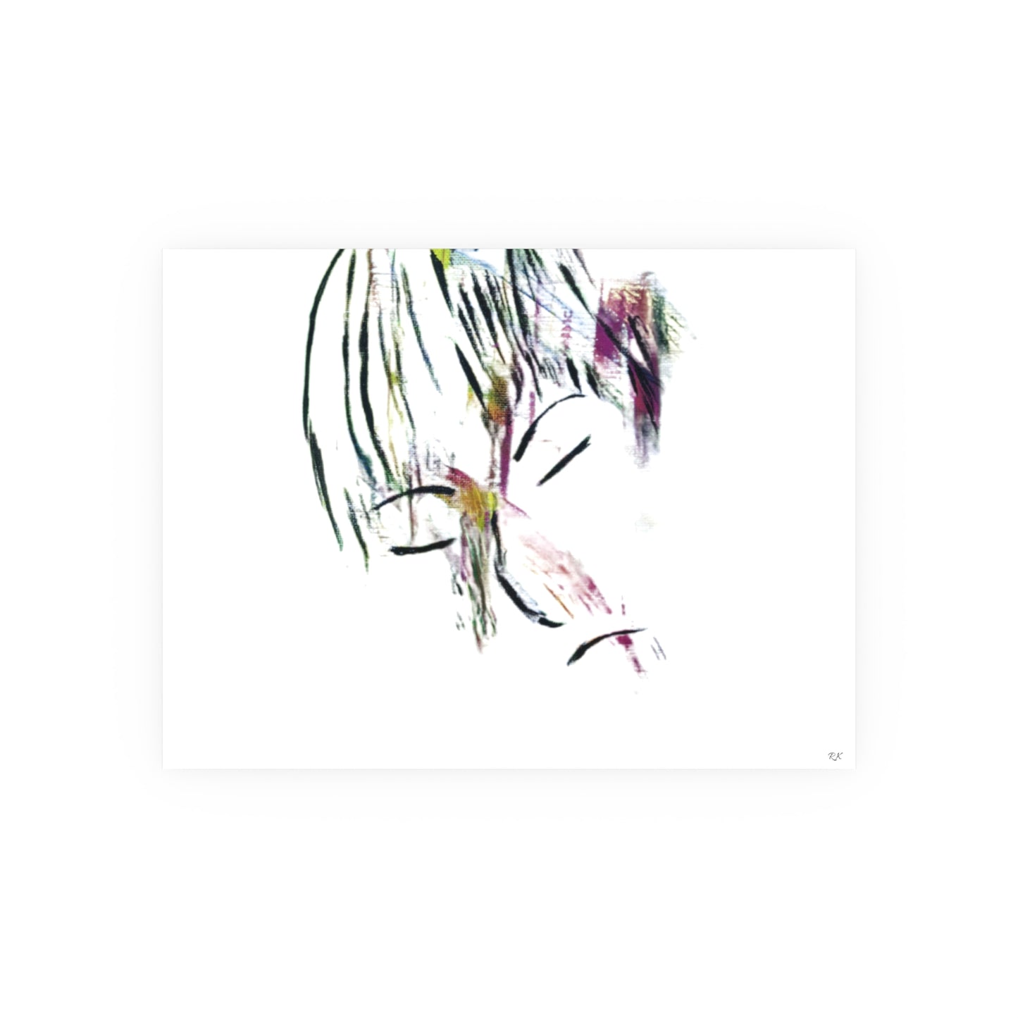 Framed Vertical Poster by Its A Art Vibe Abstract Sketched Face