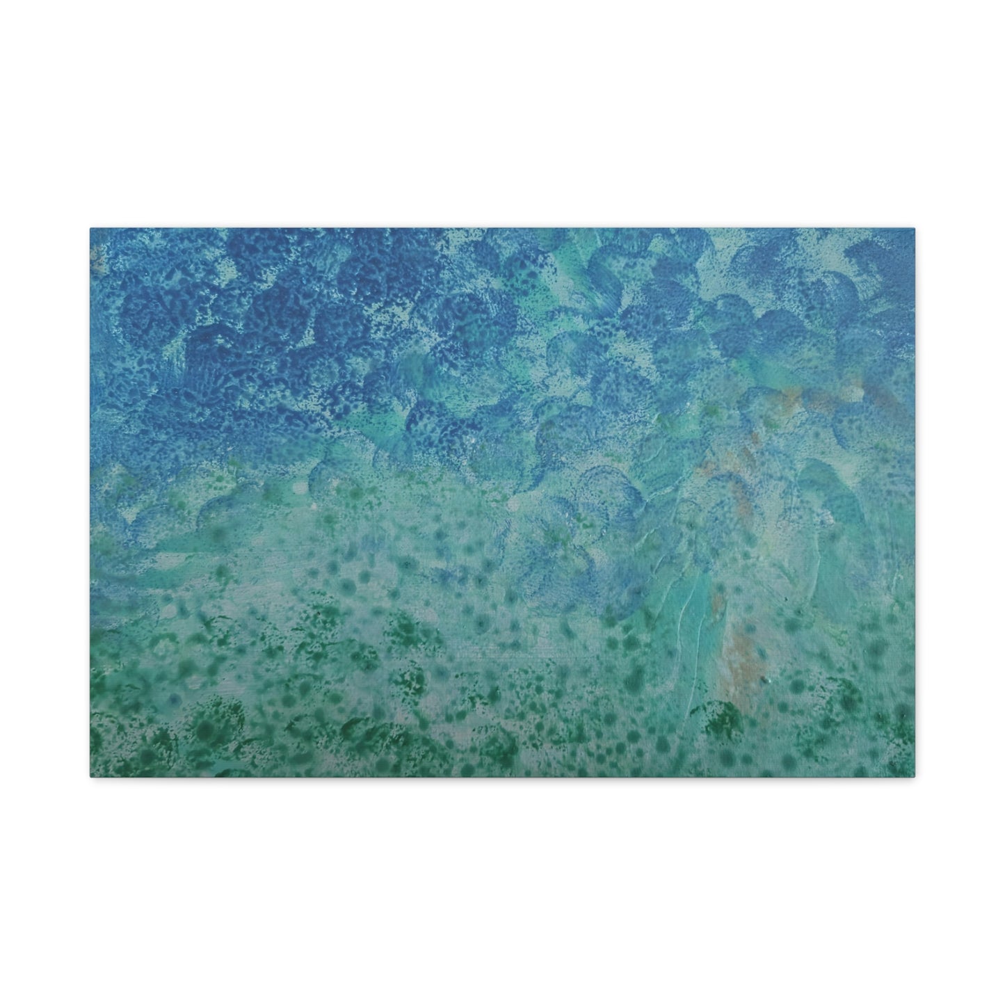 Canvas Gallery Wraps Wall Art To Blue Ocean Floor Is Green by Its A Art Vibe