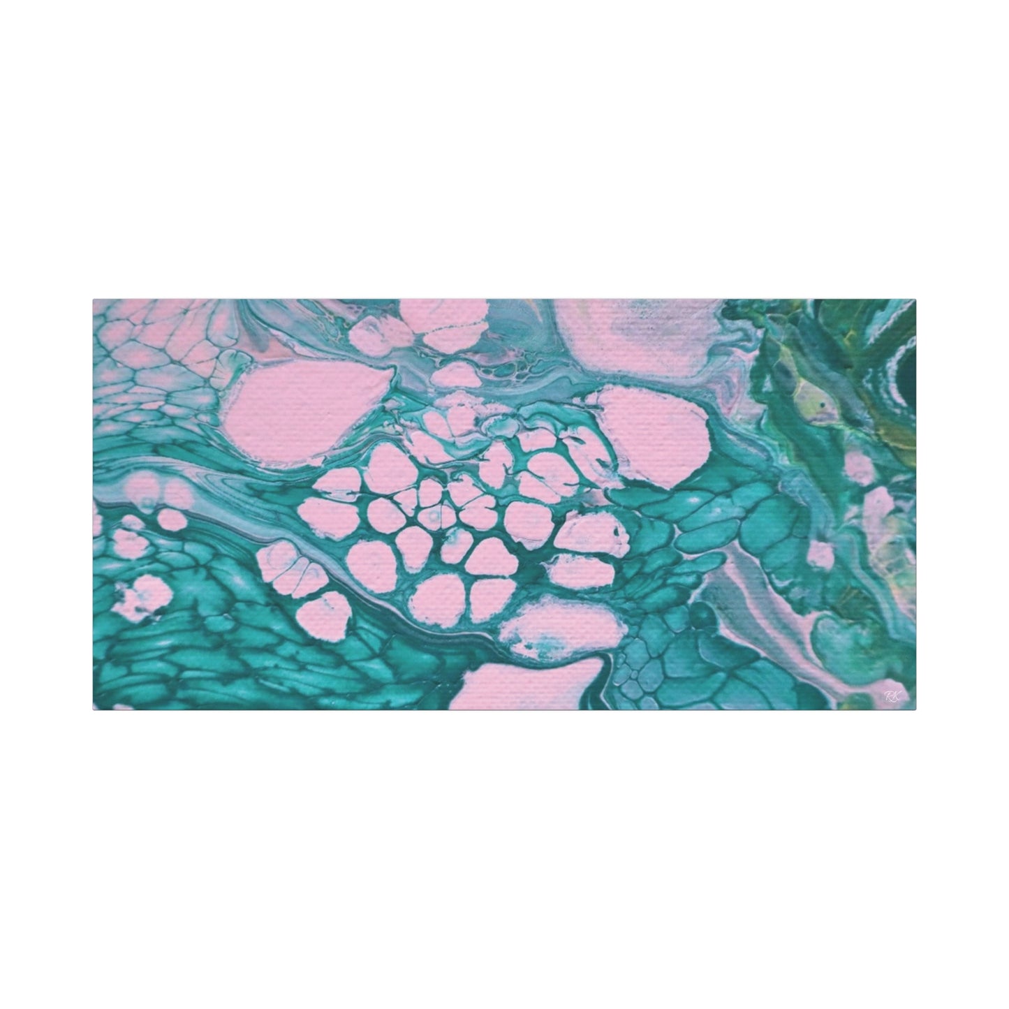 Abstract Art Matte Canvas Print - Colorful Ocean-Inspired Decor