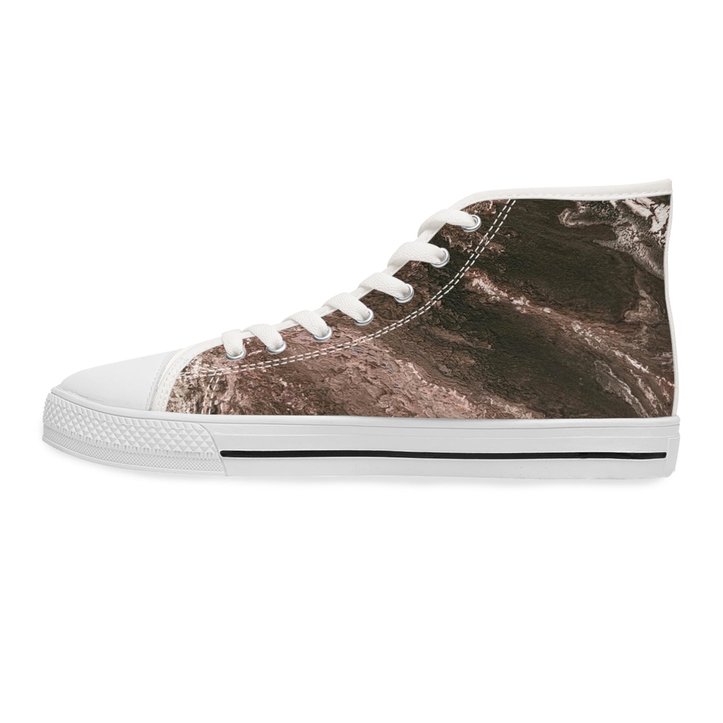 Women's High-Top Sneakers Rustic Brown by Its A Art Vibe