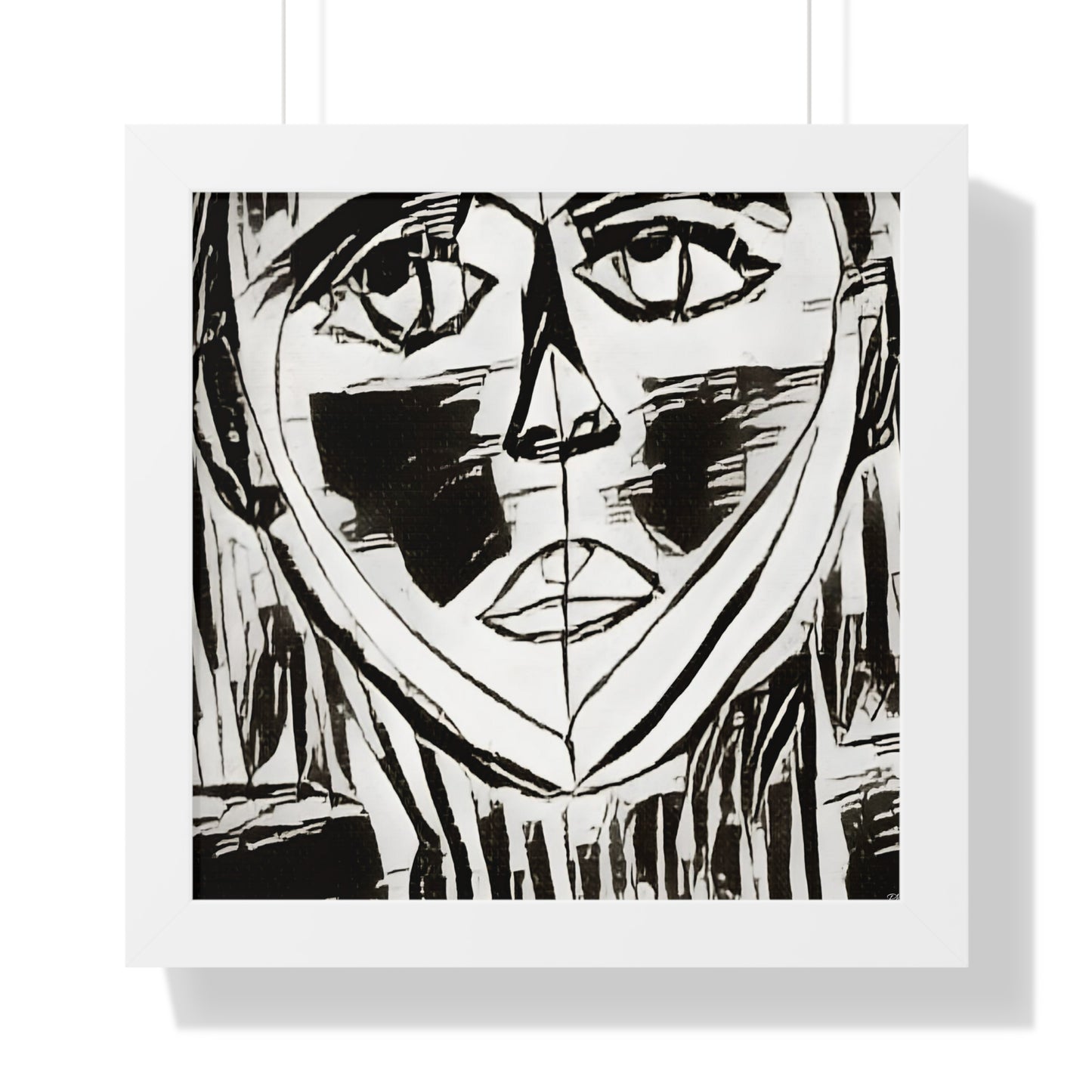 Framed Vertical Poster Sketched Portrait by It's A Art Vibe